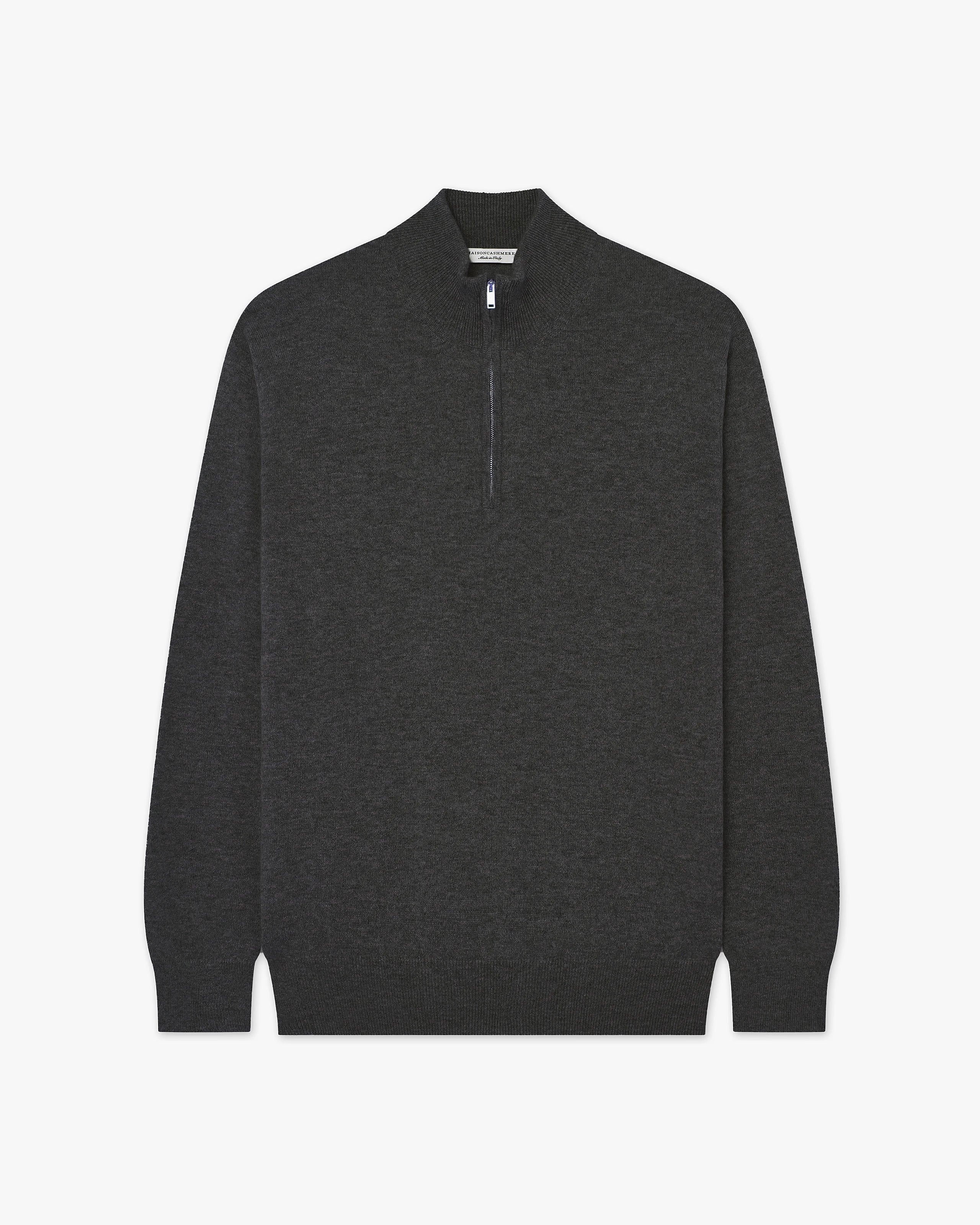 Maglia Lupetto Zip Classic Uomo - Grigio Scuro - Archivio