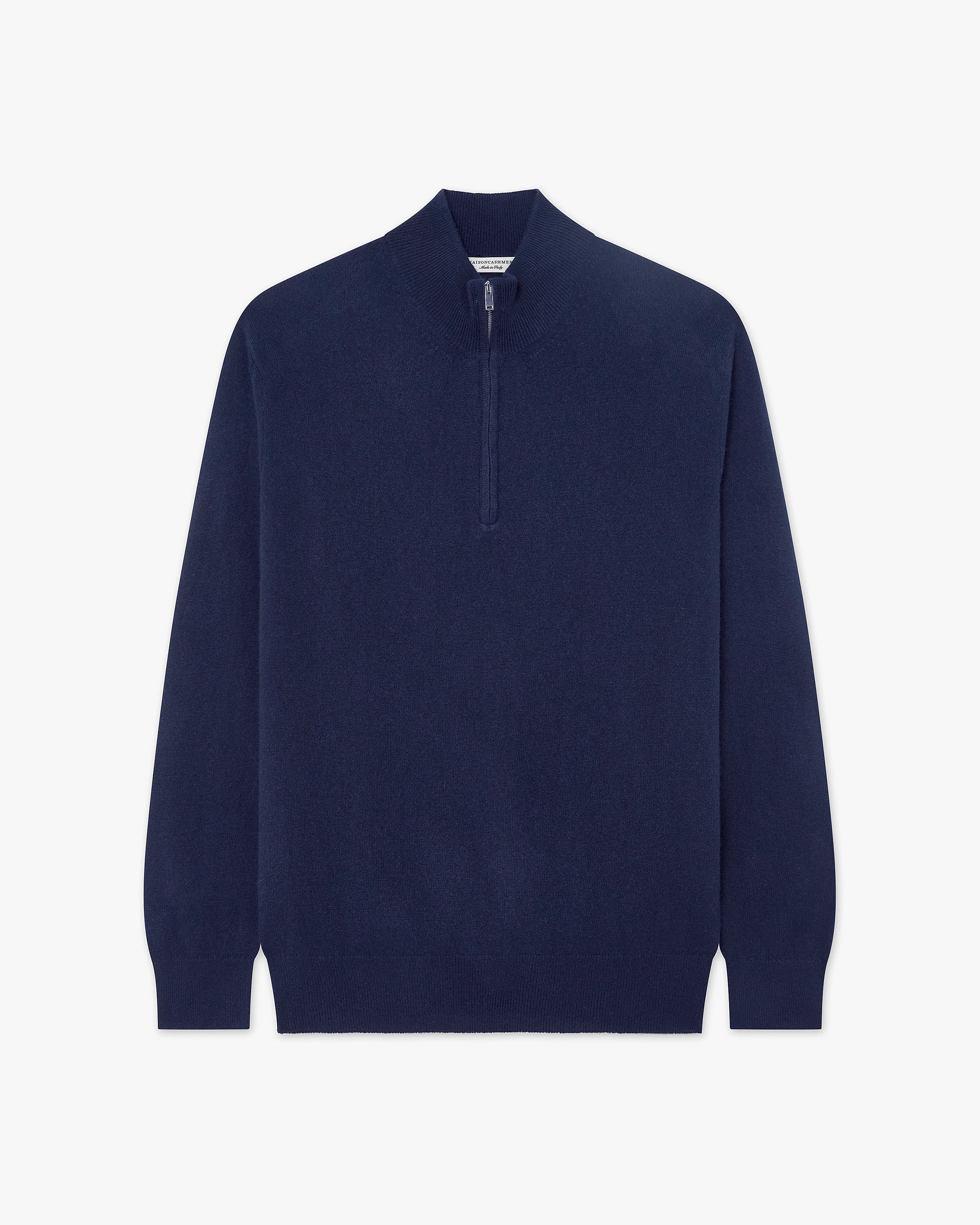 Maglia Lupetto Zip Classic Uomo - Blu - Archivio