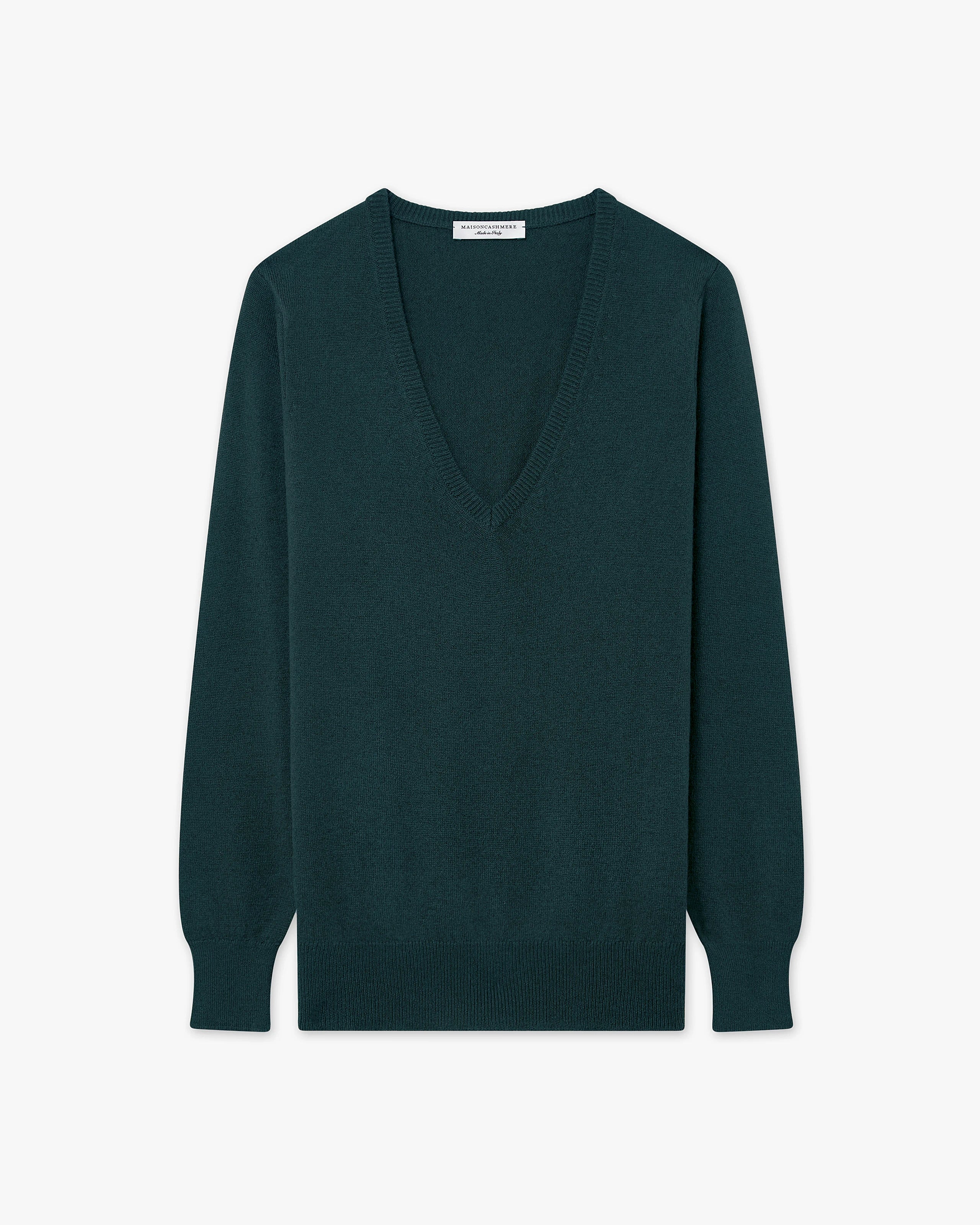 Essential V-Ausschnittpullover Damen - Grün - Archiv