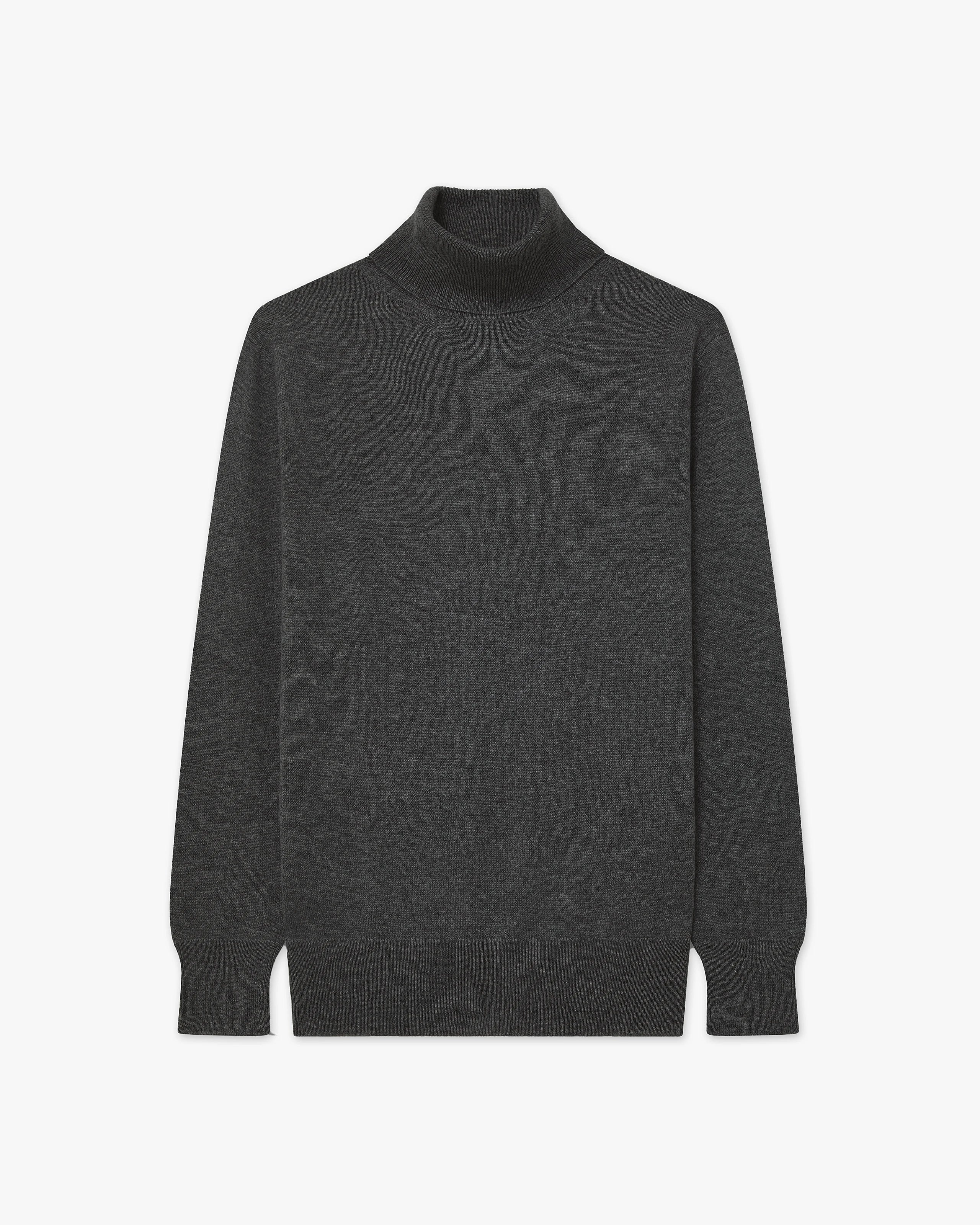 Essential Rollkragenpullover Damen - Dunkelgrau - Archiv