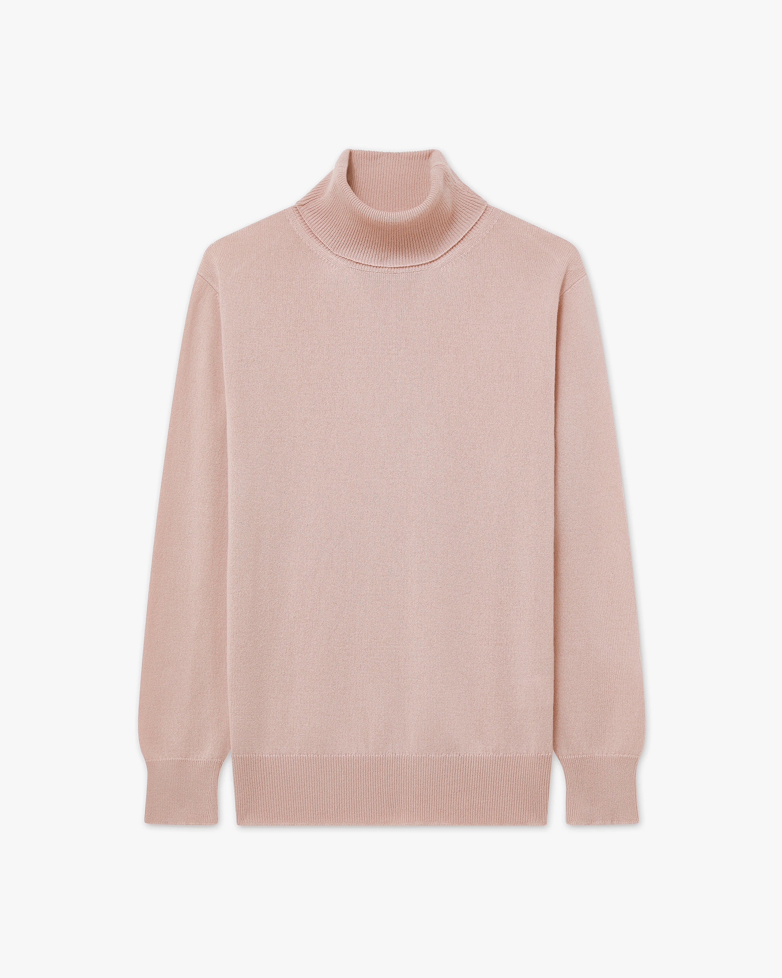 Essential Rollkragenpullover Damen - Pfirsich - Archiv