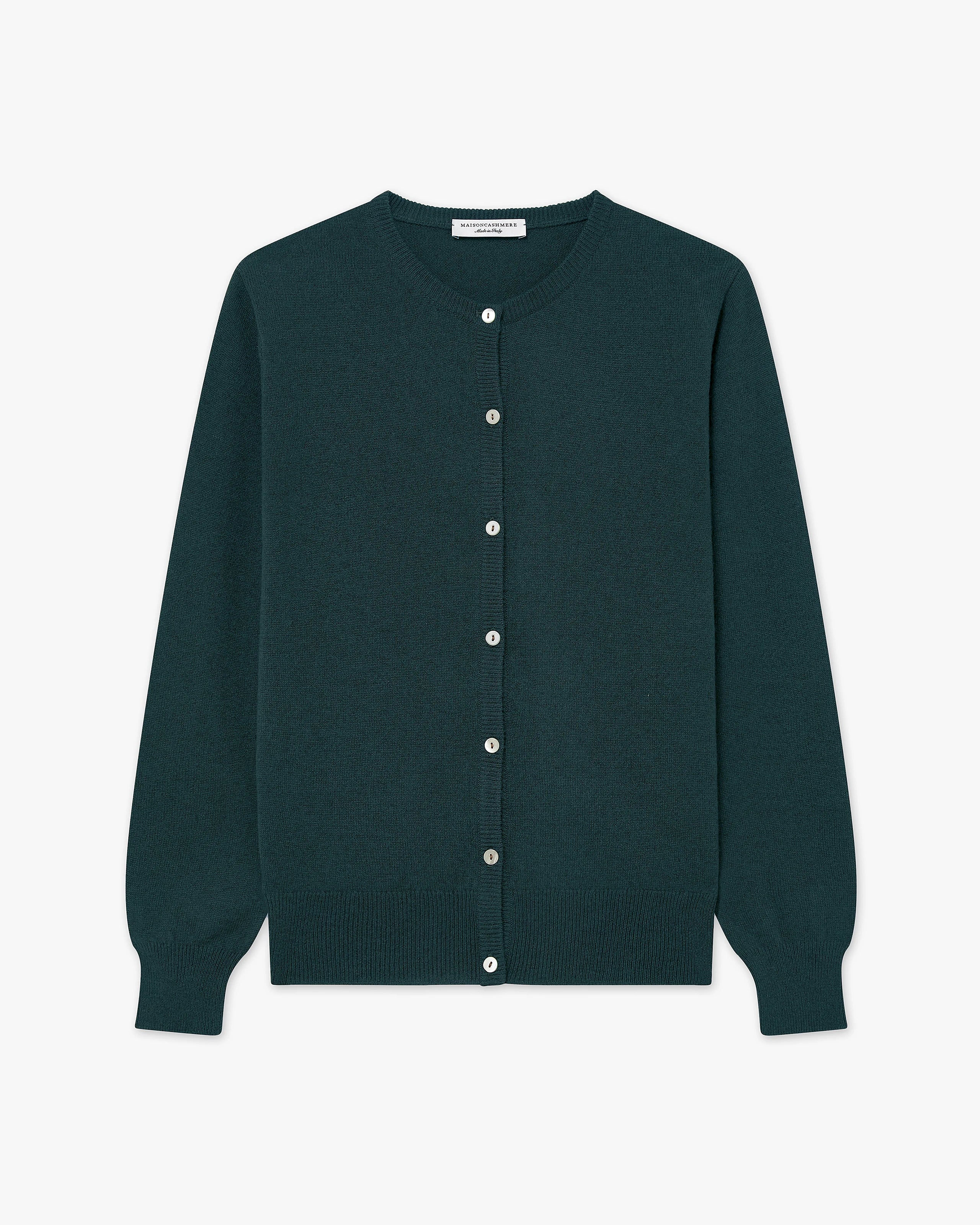 Essential Rundhals Cardigan - Grün - Archiv
