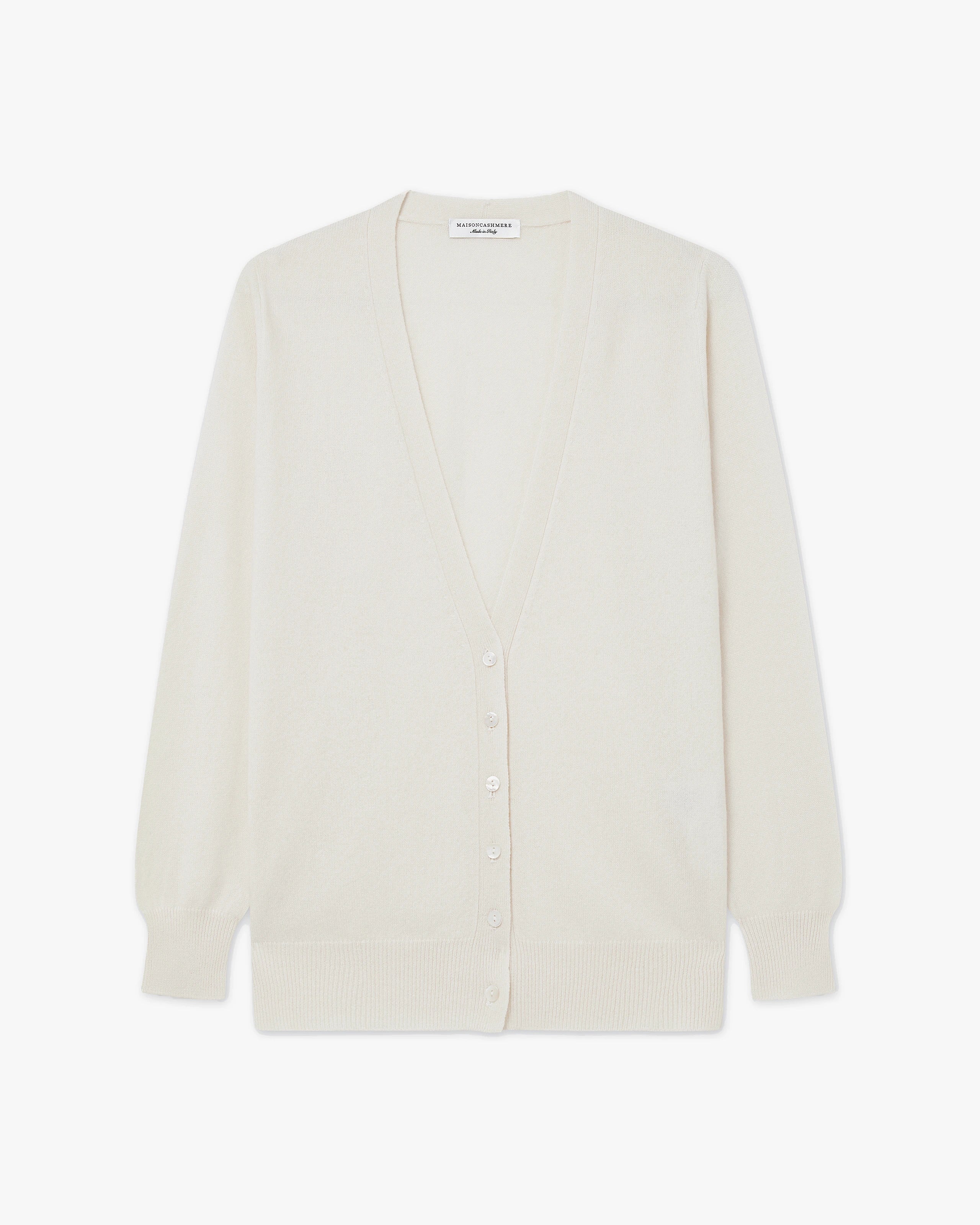 Essential V-Ausschnittcardigan Damen - Weiß - Archiv