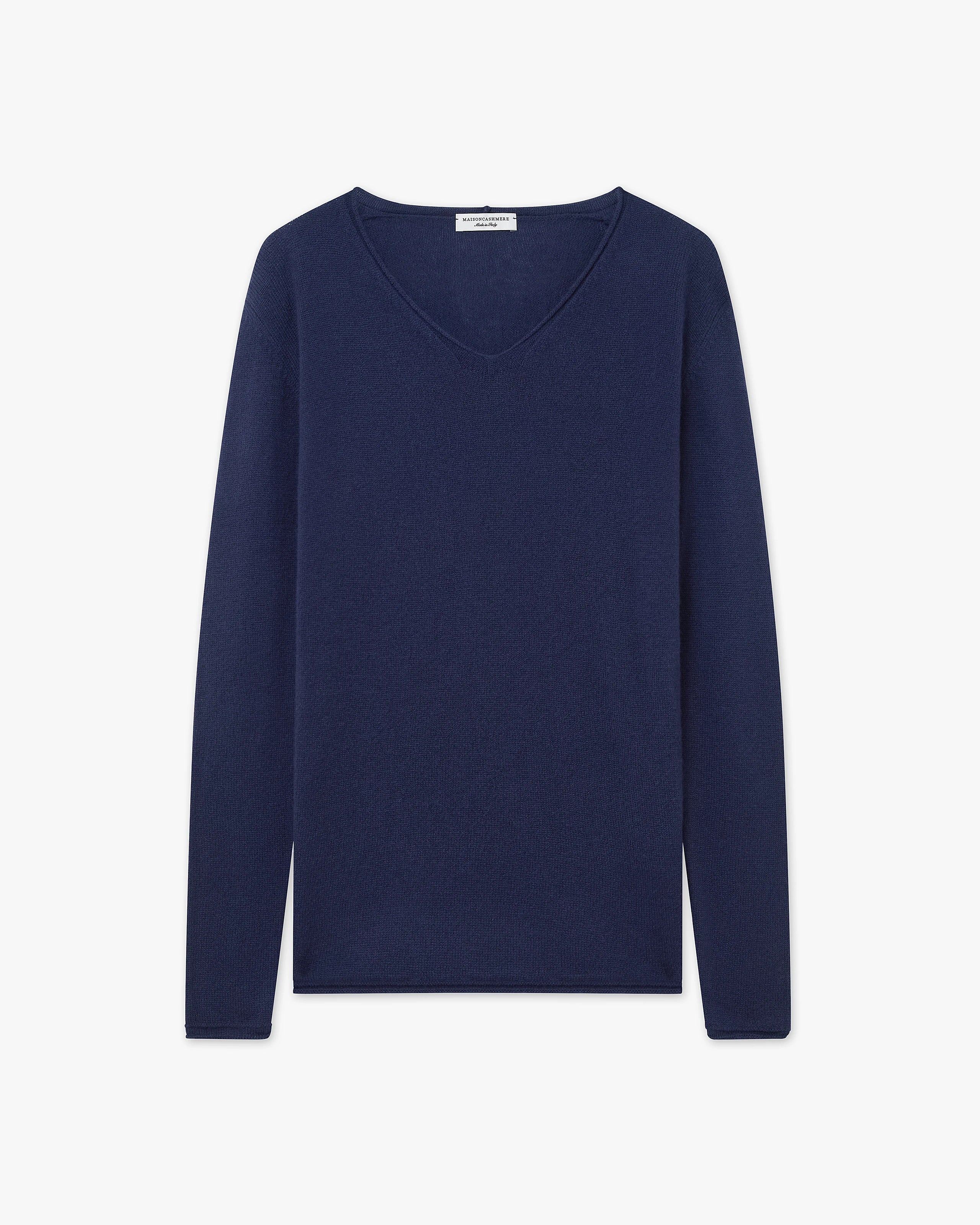 Lightness V-Ausschnittpullover - Blau - Archiv