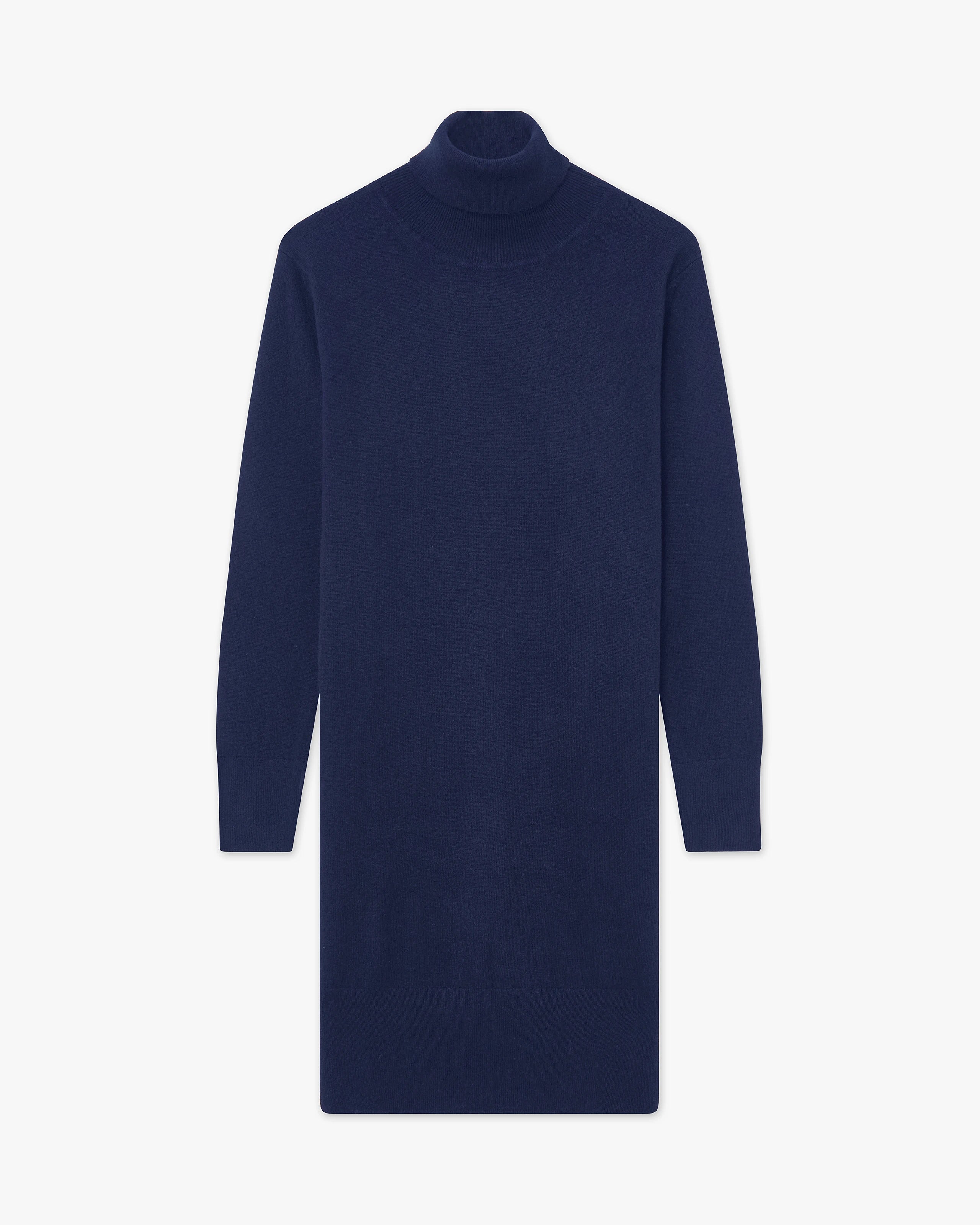 Florenz Rollkragen Kleid - Blau - Archiv