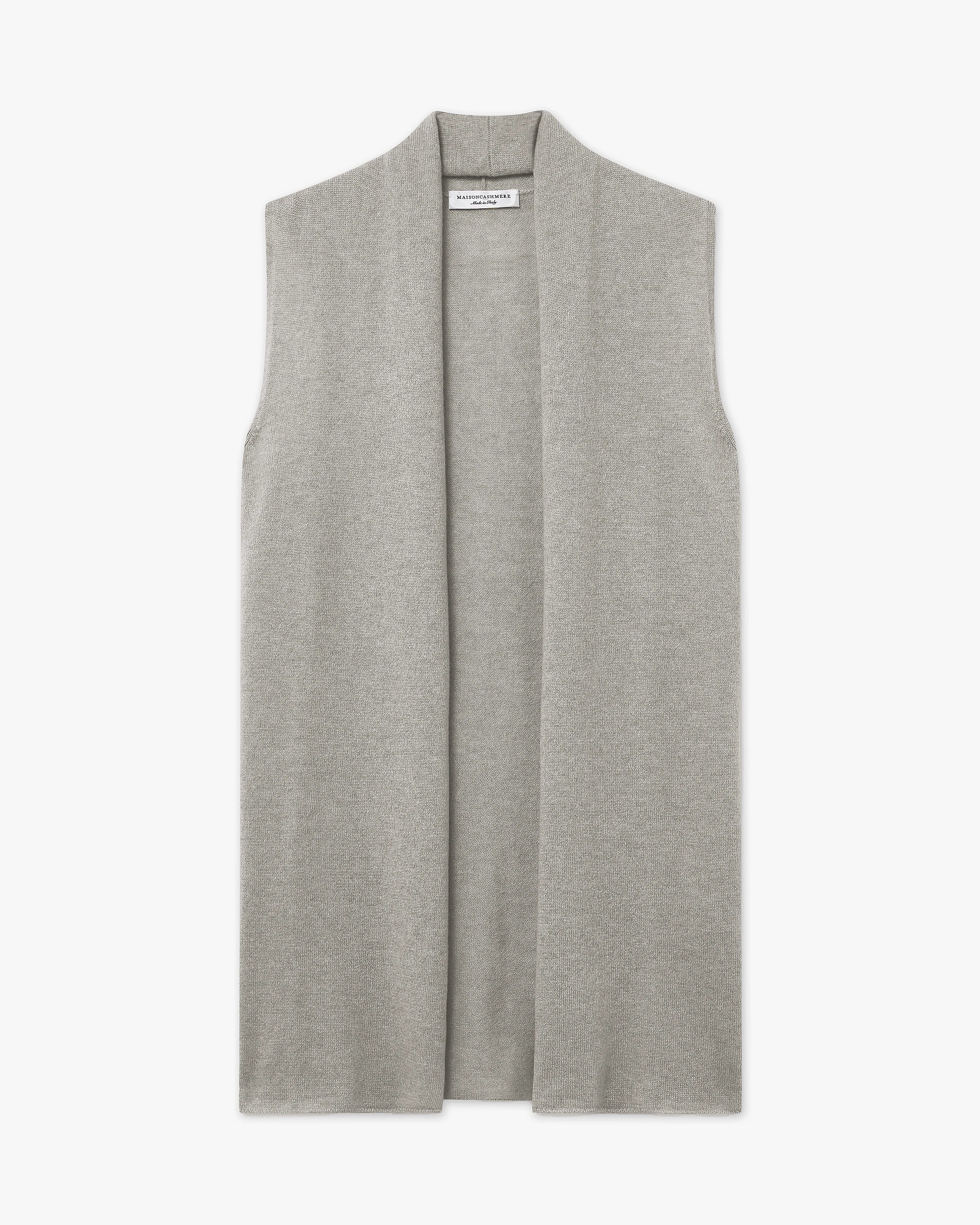 Essential Ärmellose Cardigan - Hellgrau - Archiv