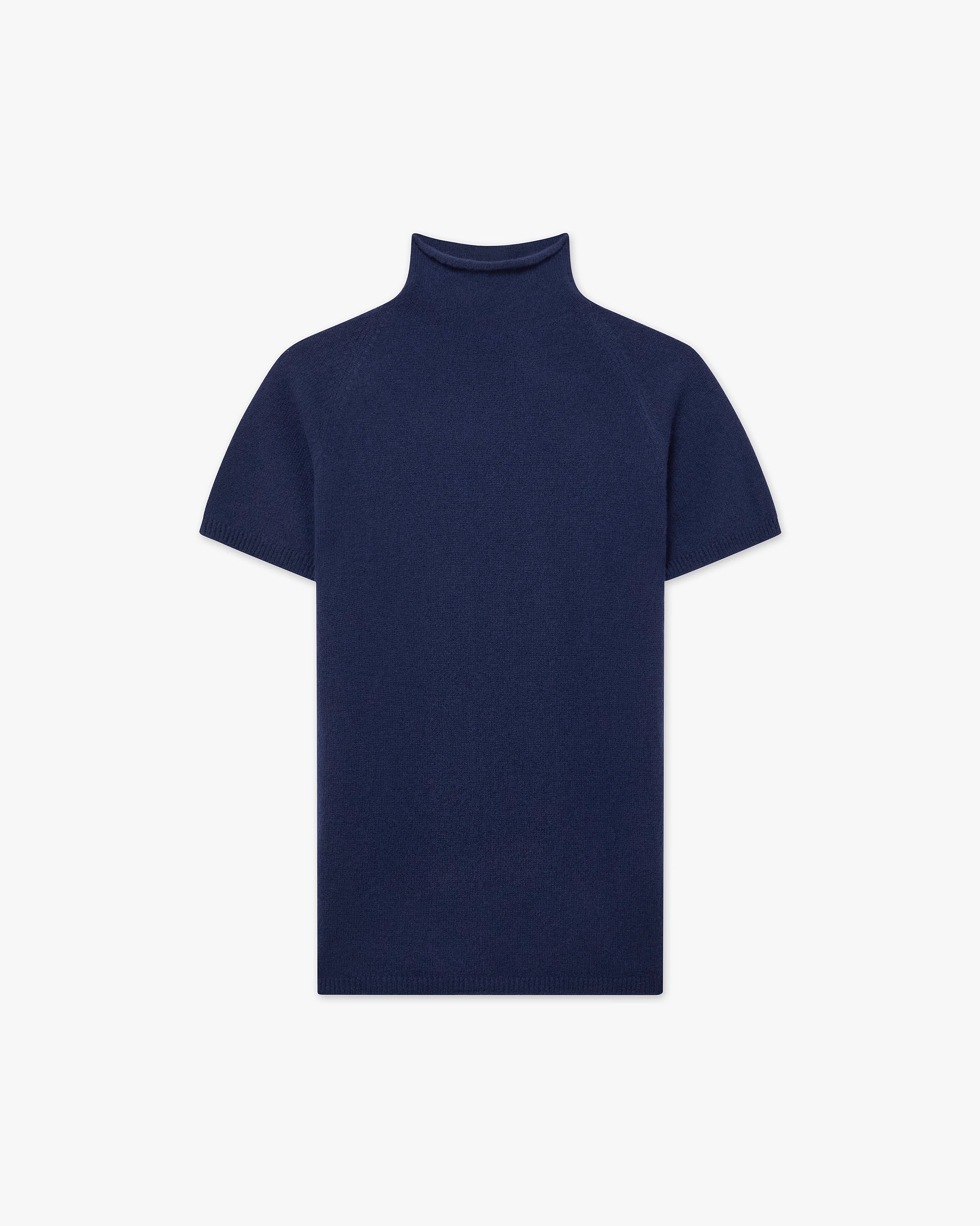 Piuma Mock Neck Tee - Blue - Archive XL Women > Turtleneck Sweater