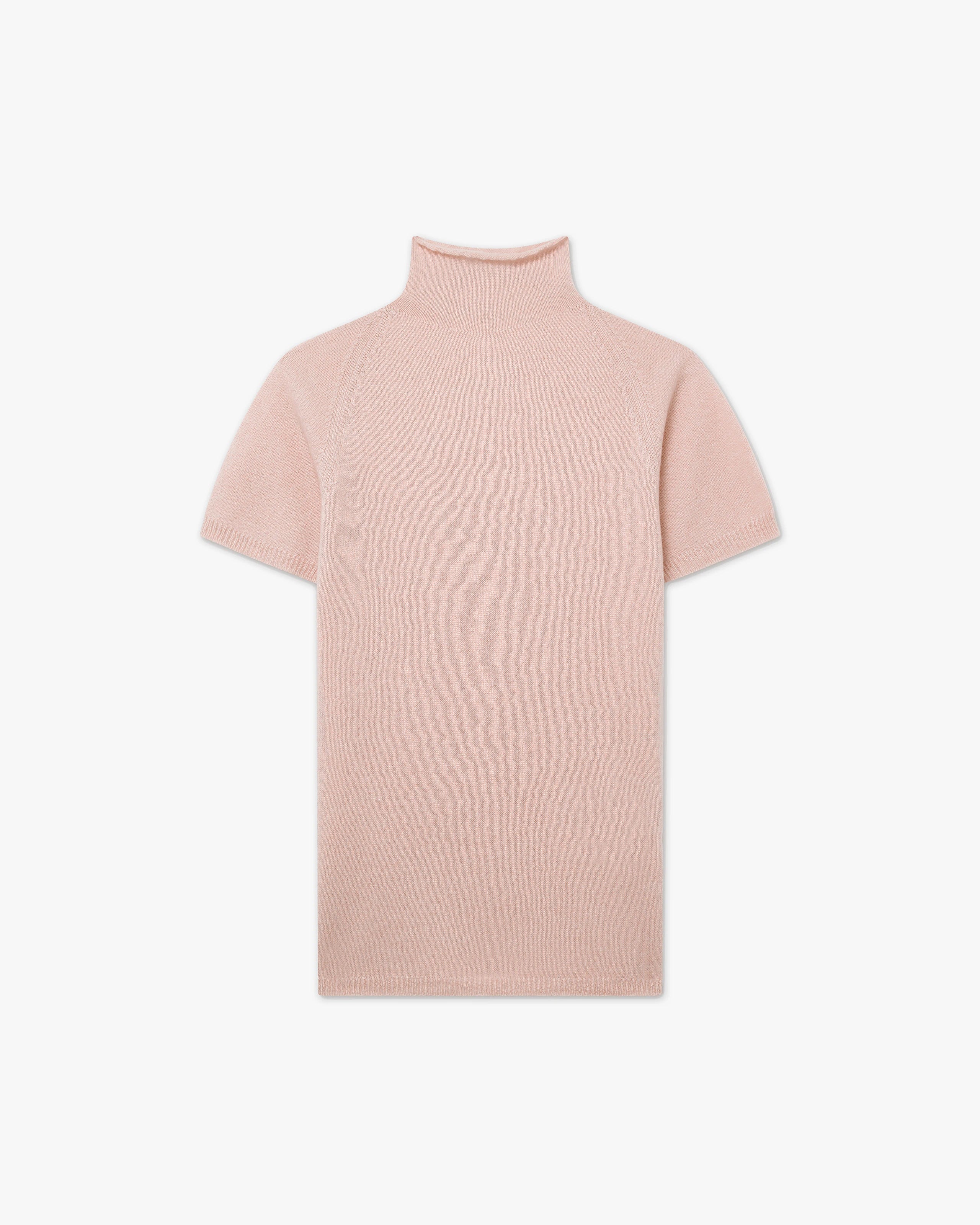 Piuma Mock Neck T-Shirt - Pfirsich - Archiv