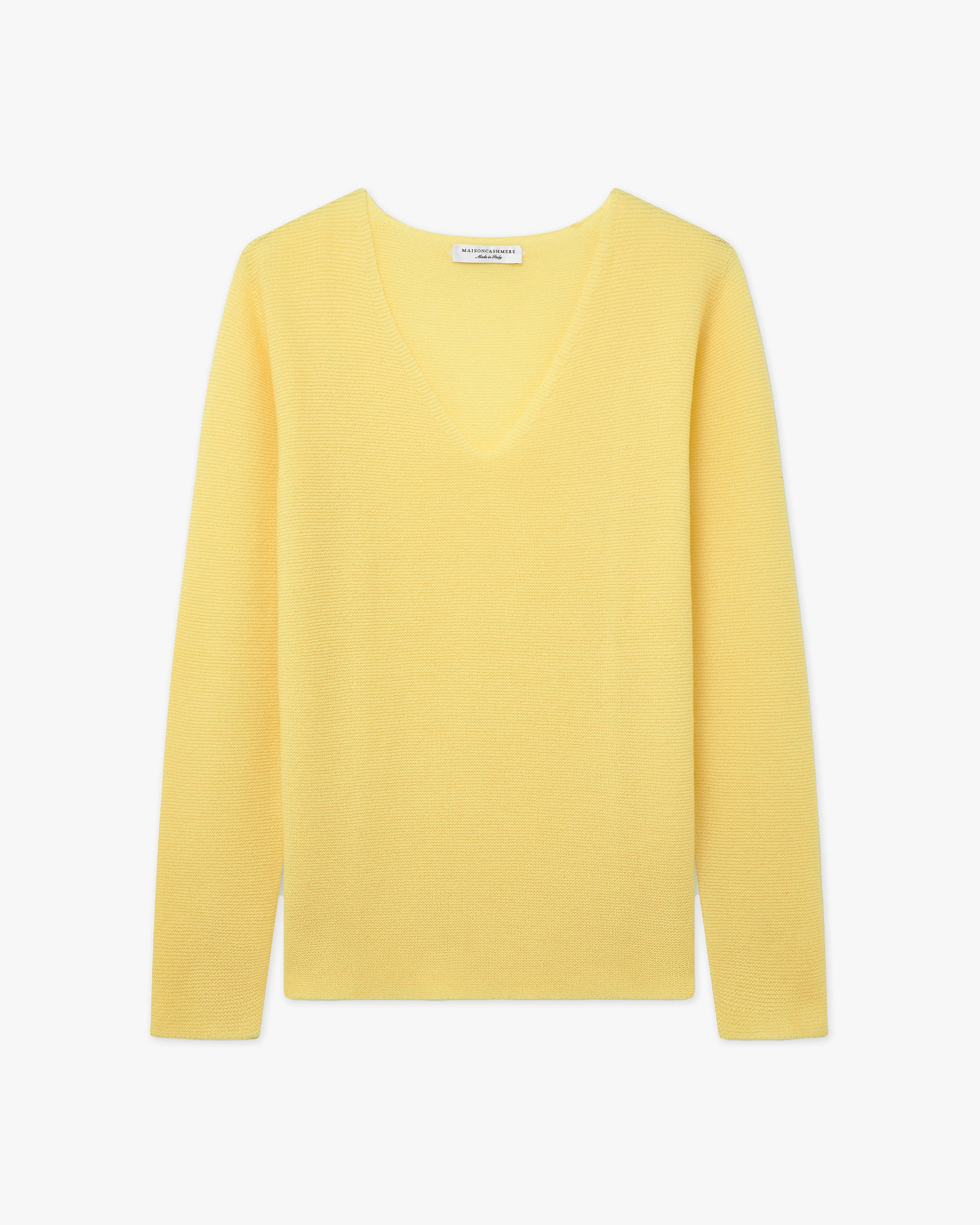 Soffio V-Ausschnitt Pullover Damen - Gelb - Archiv