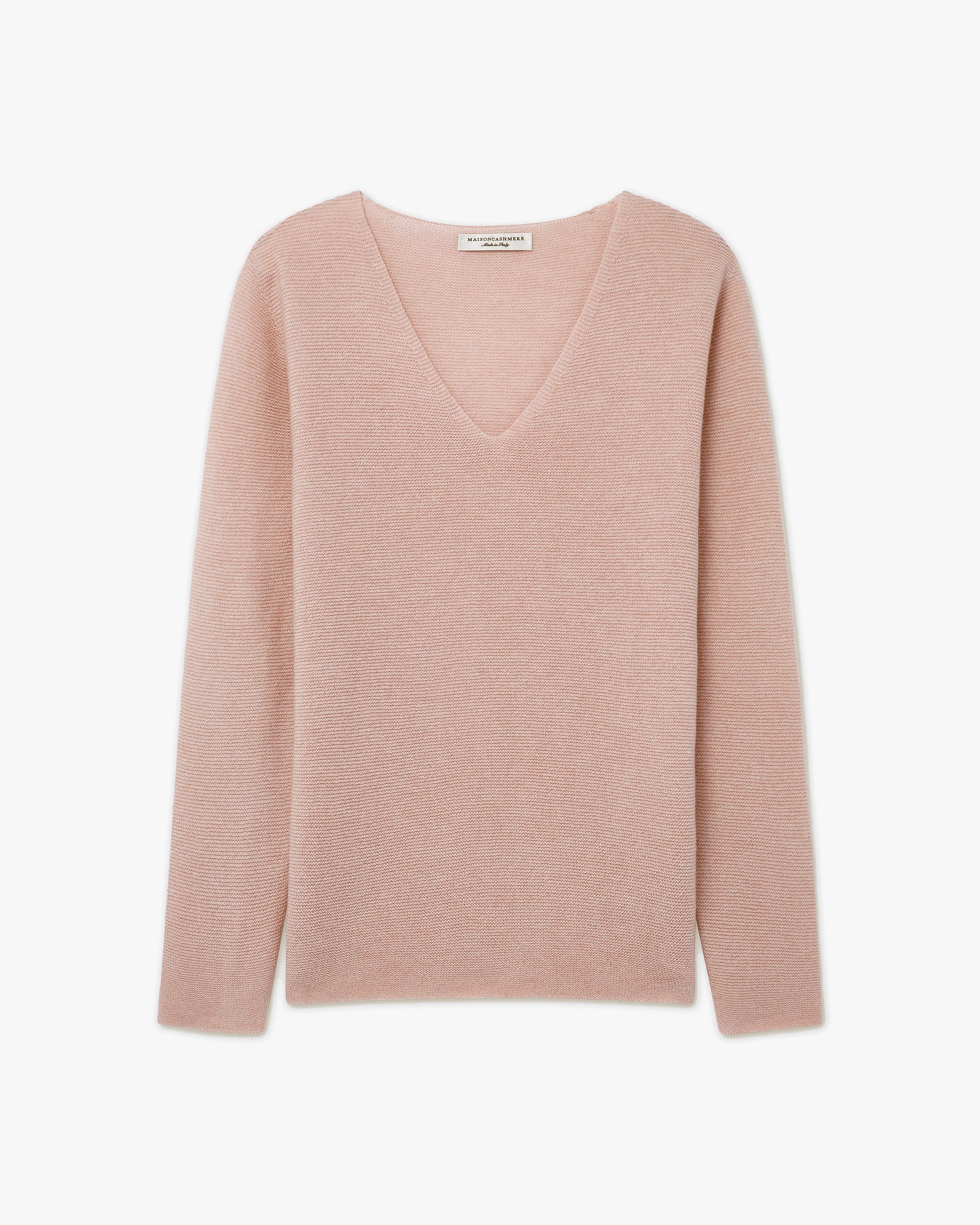 Soffio V-Ausschnitt Pullover Damen - Pfirsich - Archiv