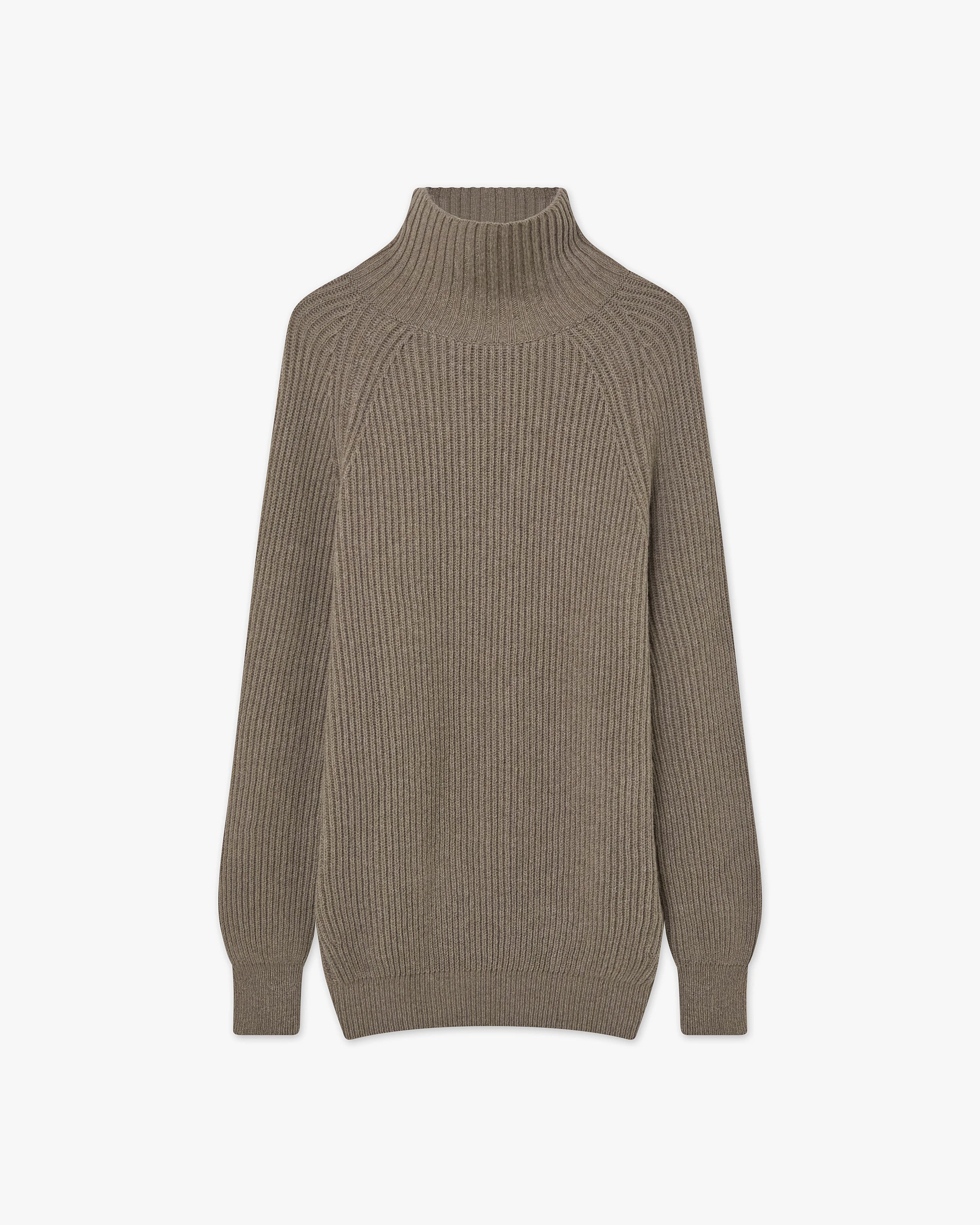 Sorapis Mock Neck Pullover - Braun - Archiv