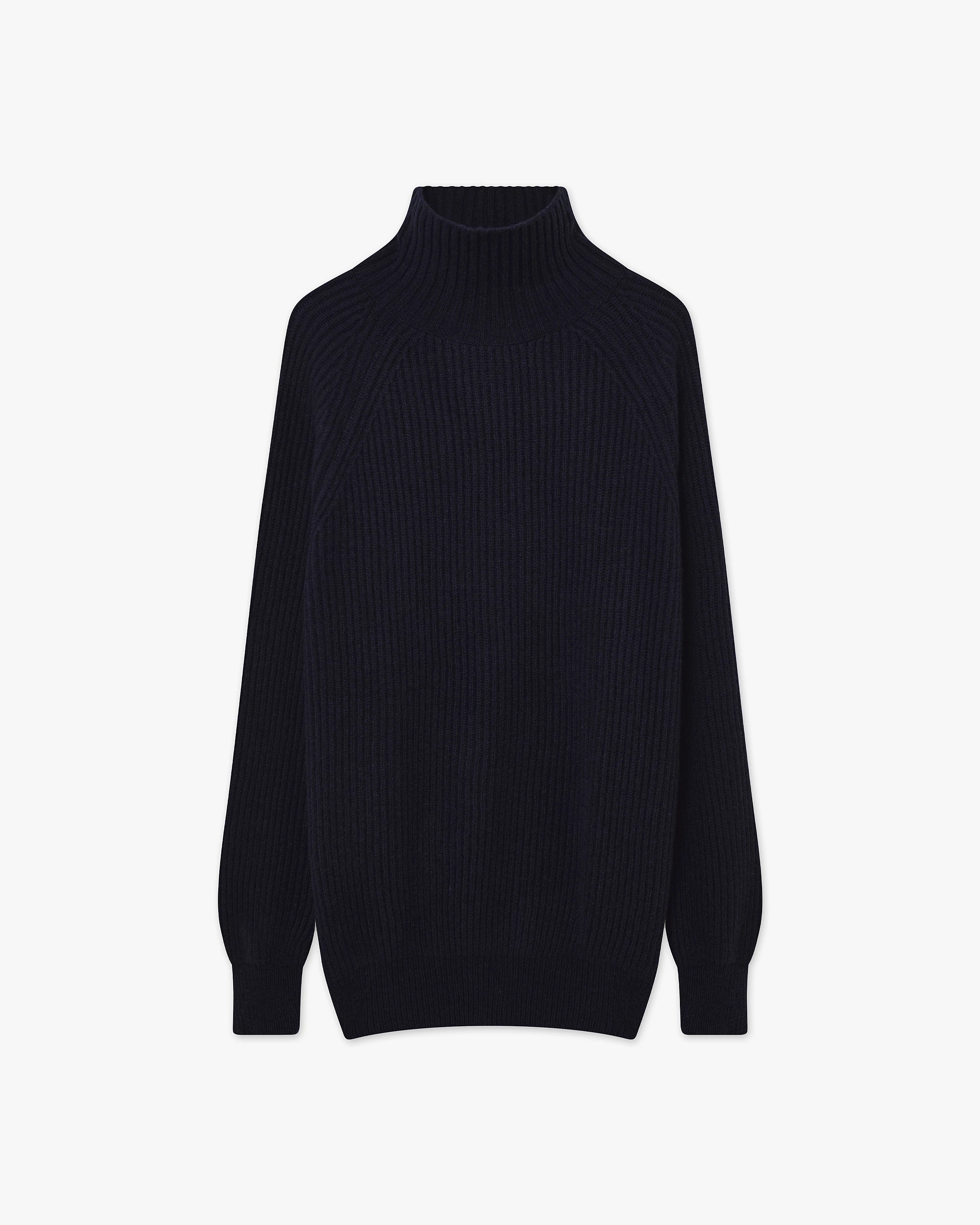 Sorapis Mock Neck Pullover - Blau - Archiv