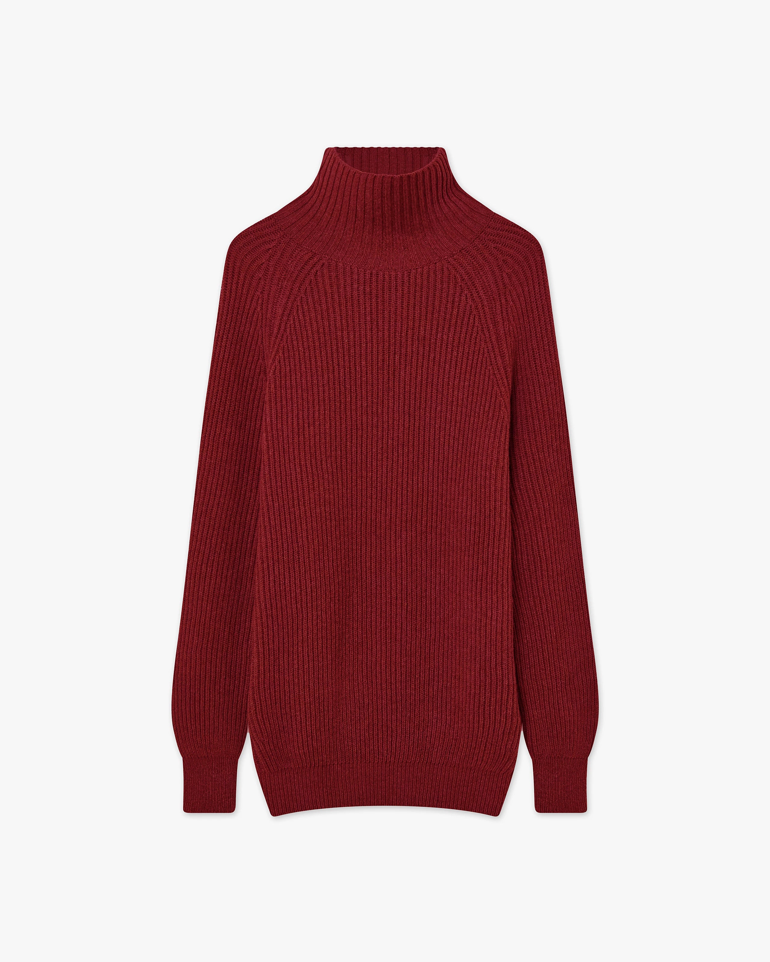 Sorapis Mock Neck Pullover - Rot - Archiv