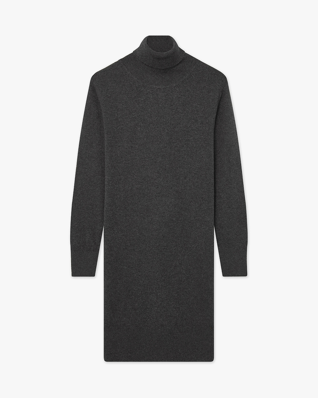 souffle yarn turtleneck long sleeve dress Uniqlo Souffl Yarn Turtleneck Long Sleeved Sweater Dress Dark Gray Size  Small