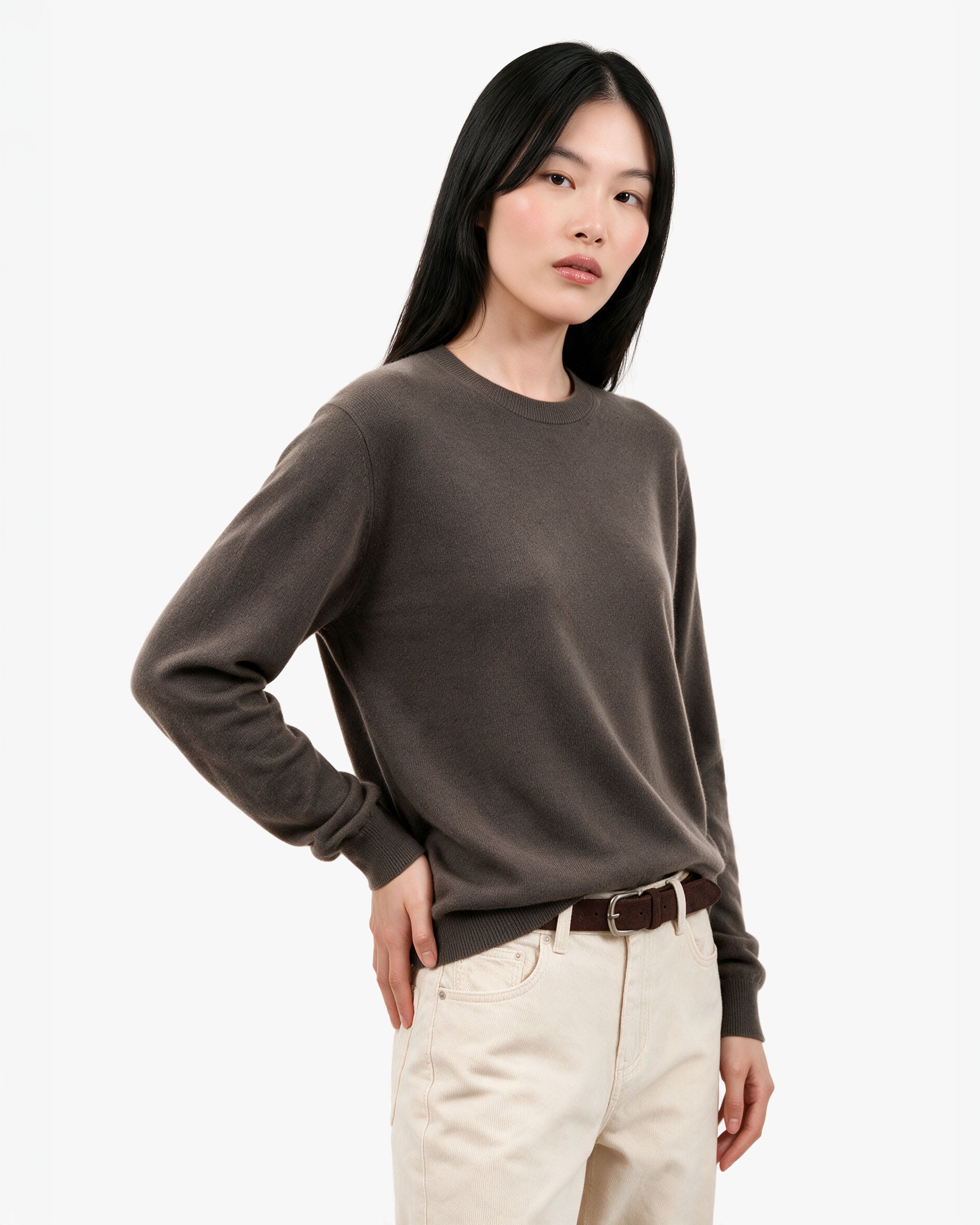 Women's Classic Prestige Crewneck · Brown Women > Crewneck Sweater