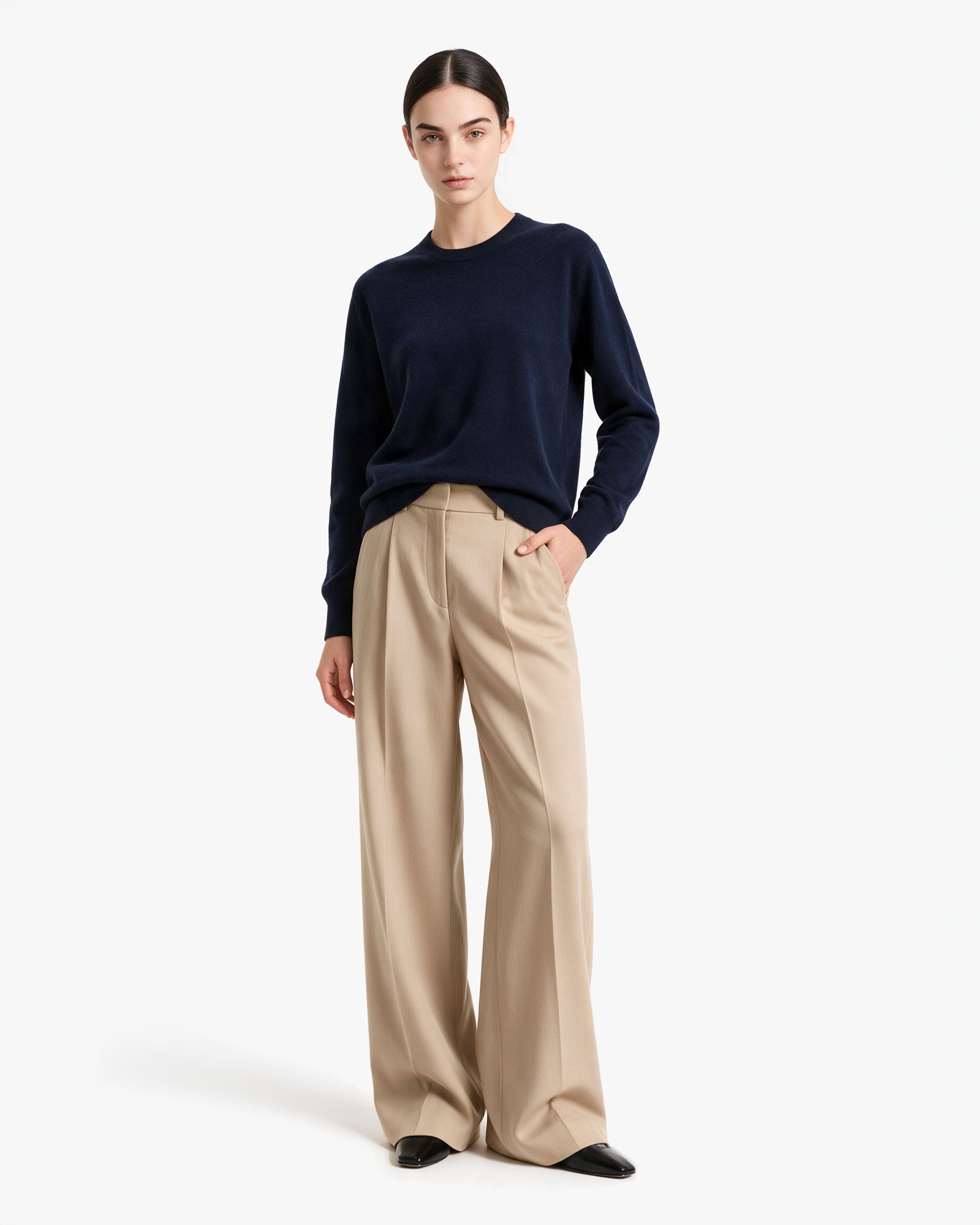 Women's Classic Prestige Crewneck · Night Blue Women > Crewneck Sweater