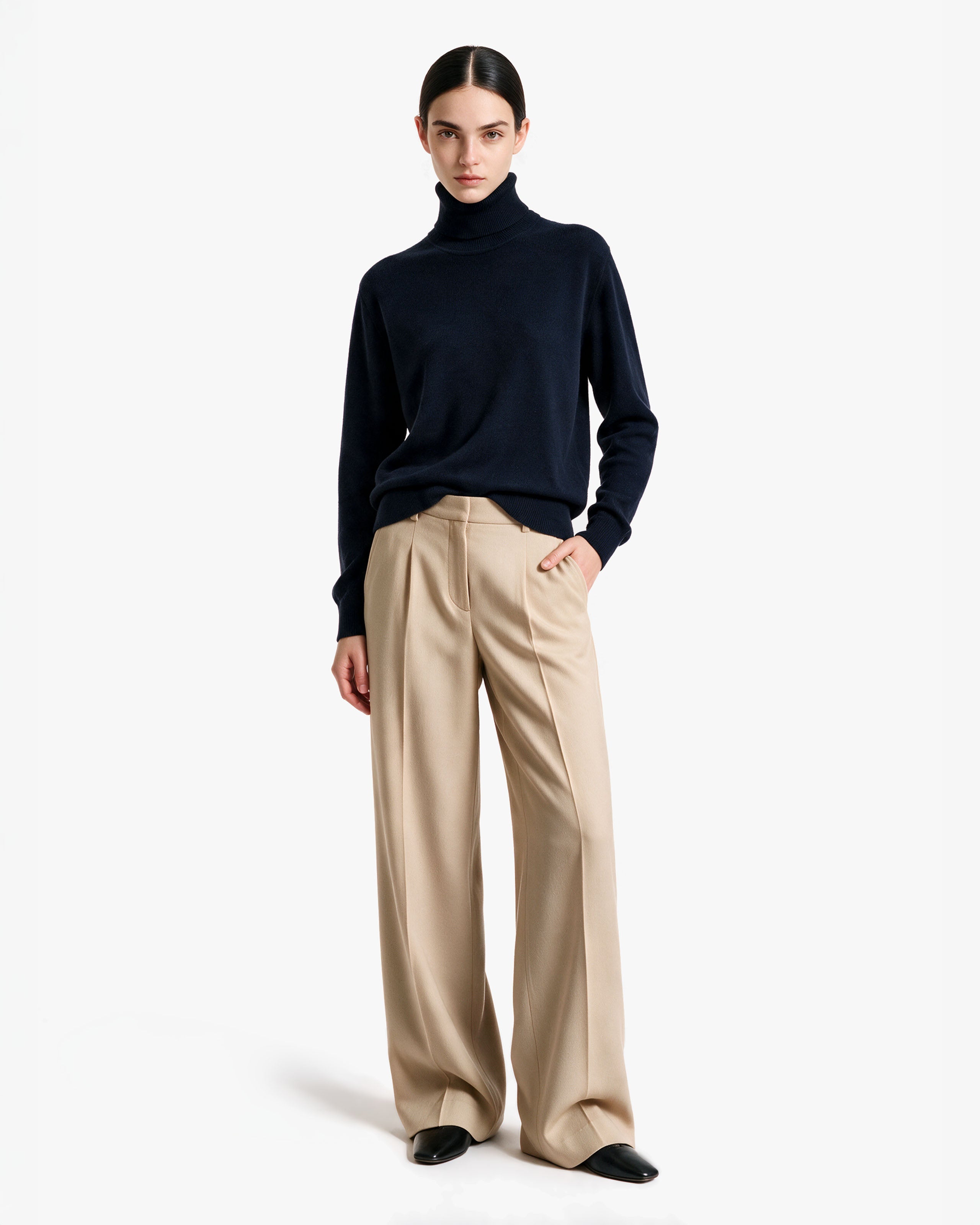 Women's Classic Prestige Turtleneck · Night Blue