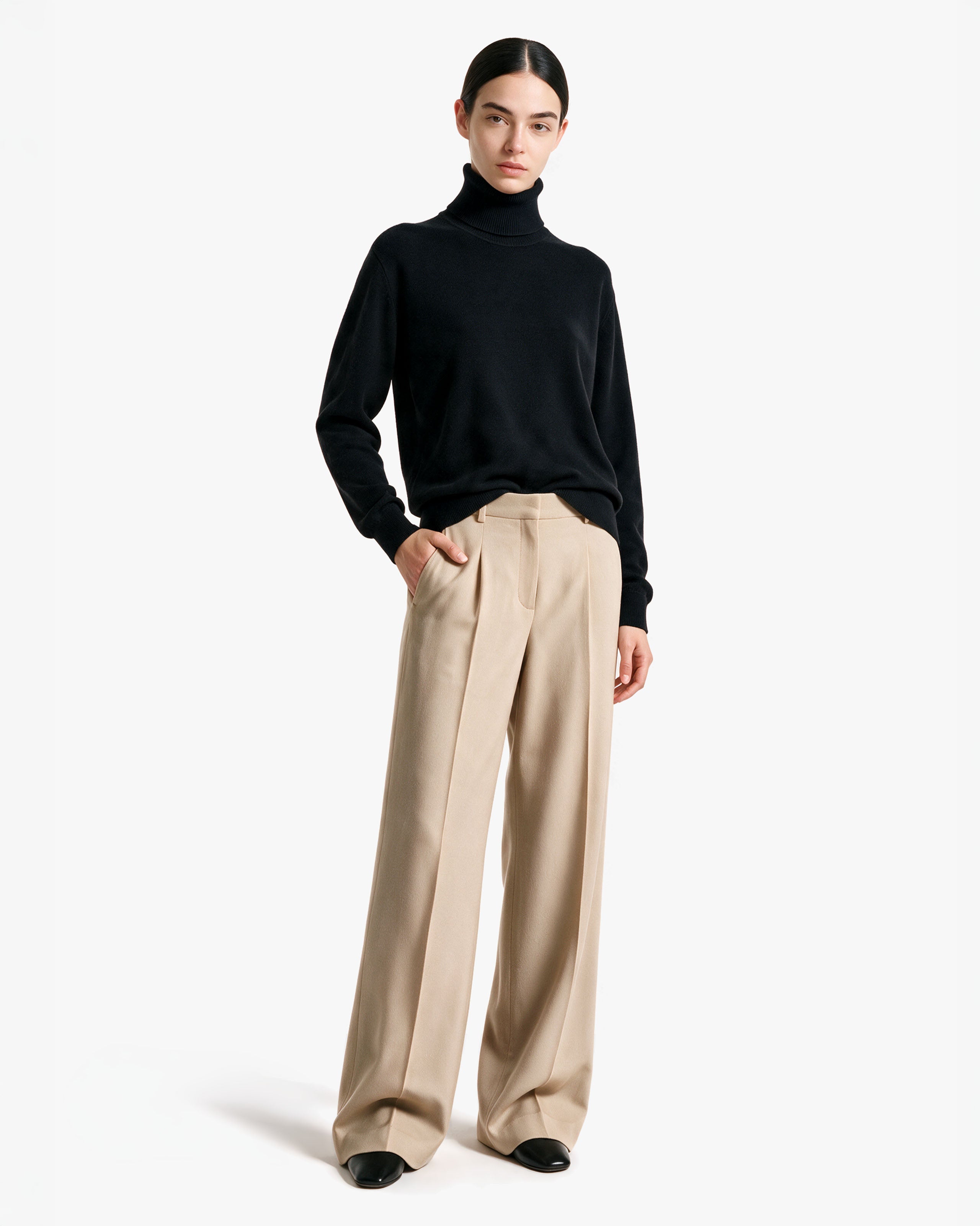 Women's Classic Prestige Turtleneck · Black