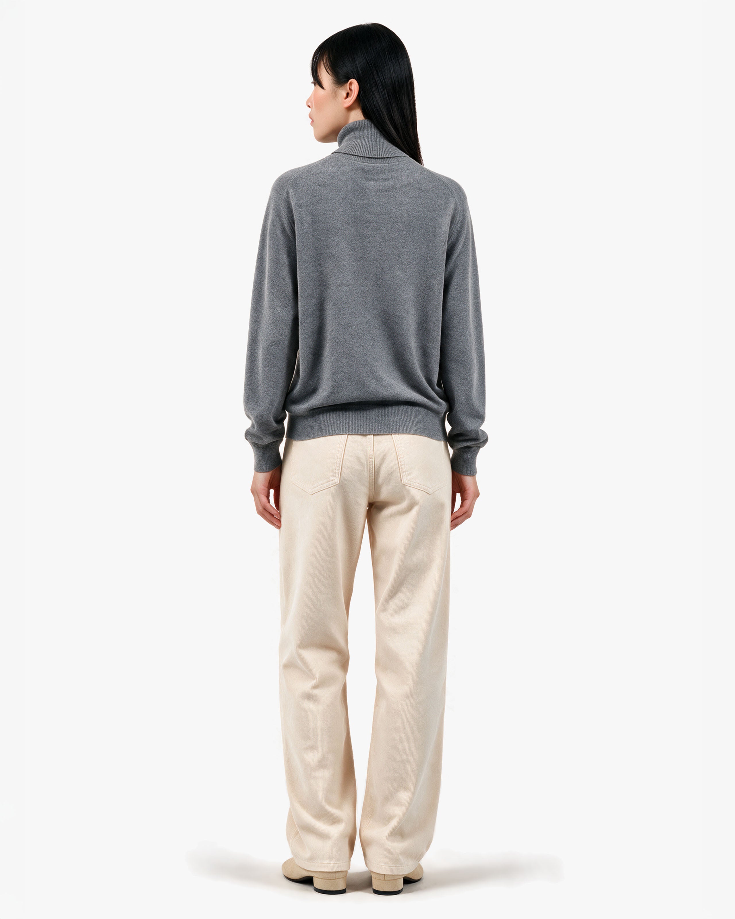Women's Classic Prestige Roll Neck · Mid Grey