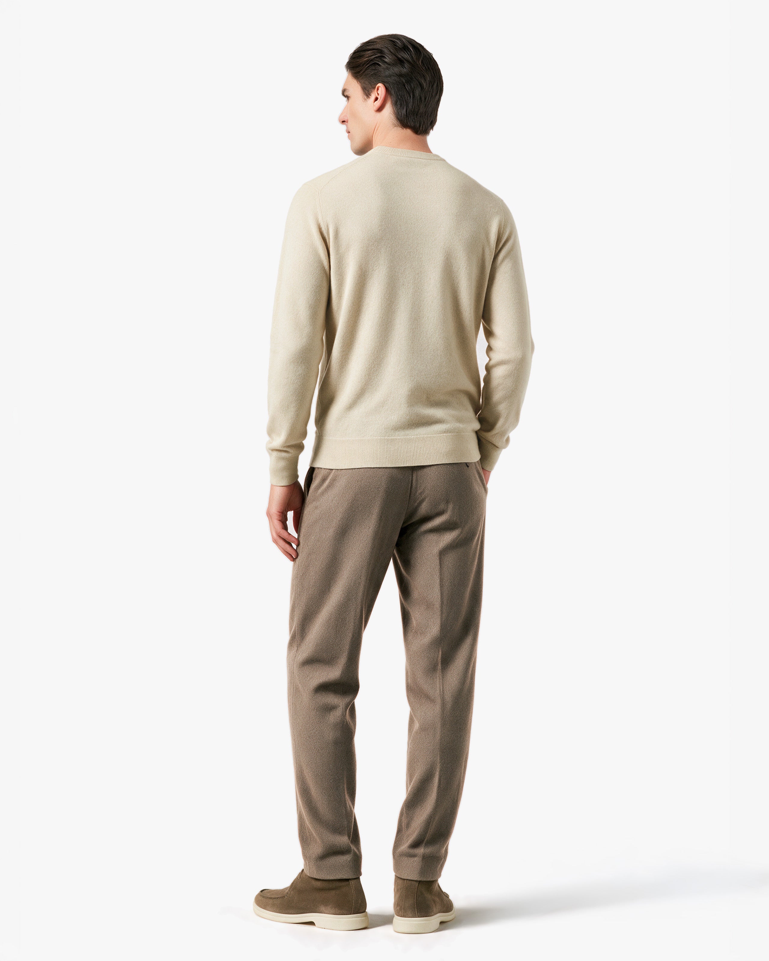 Pull Col Rond Classic Prestige Homme · Beige