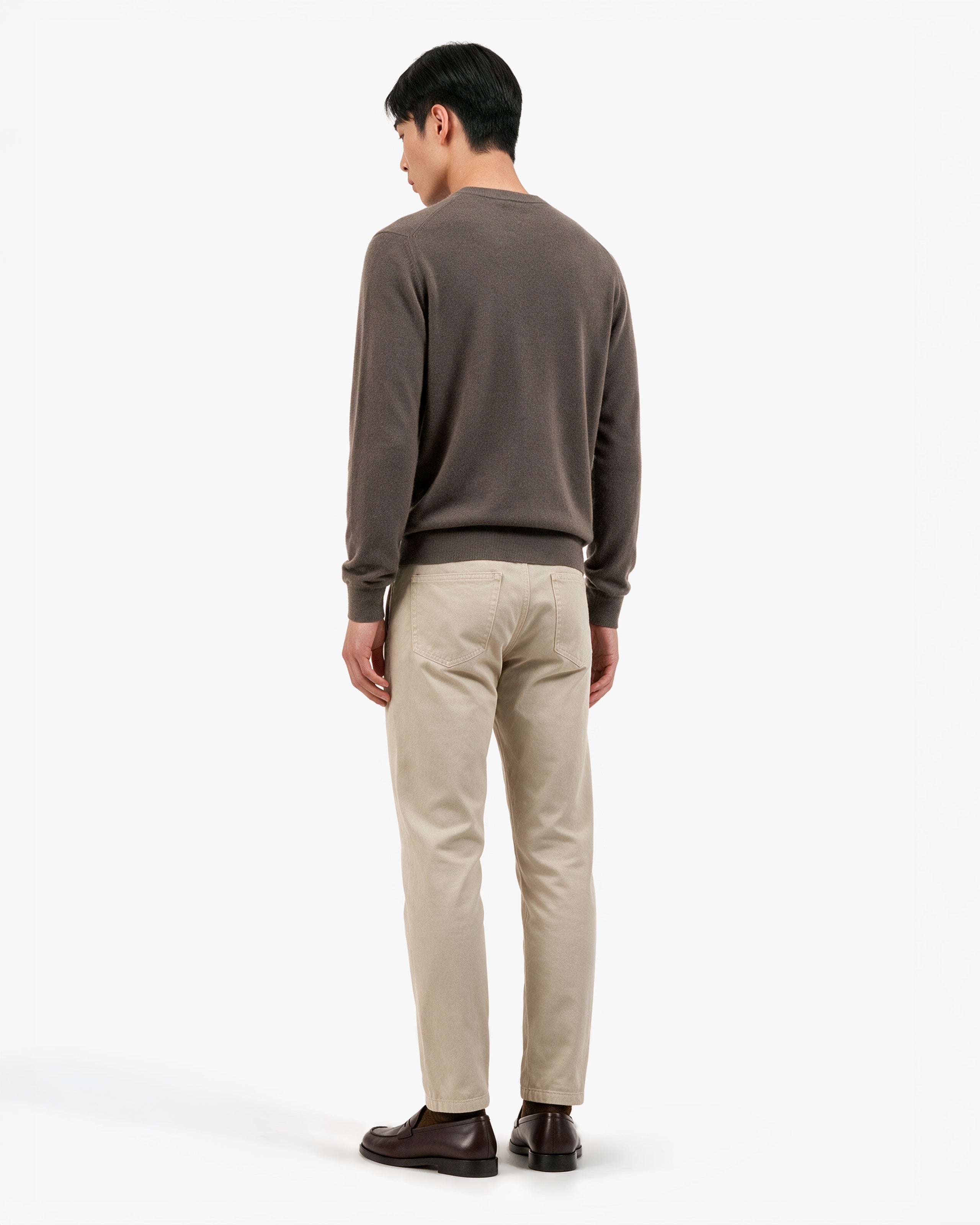 Pull Col Rond Classic Prestige Homme · Marron