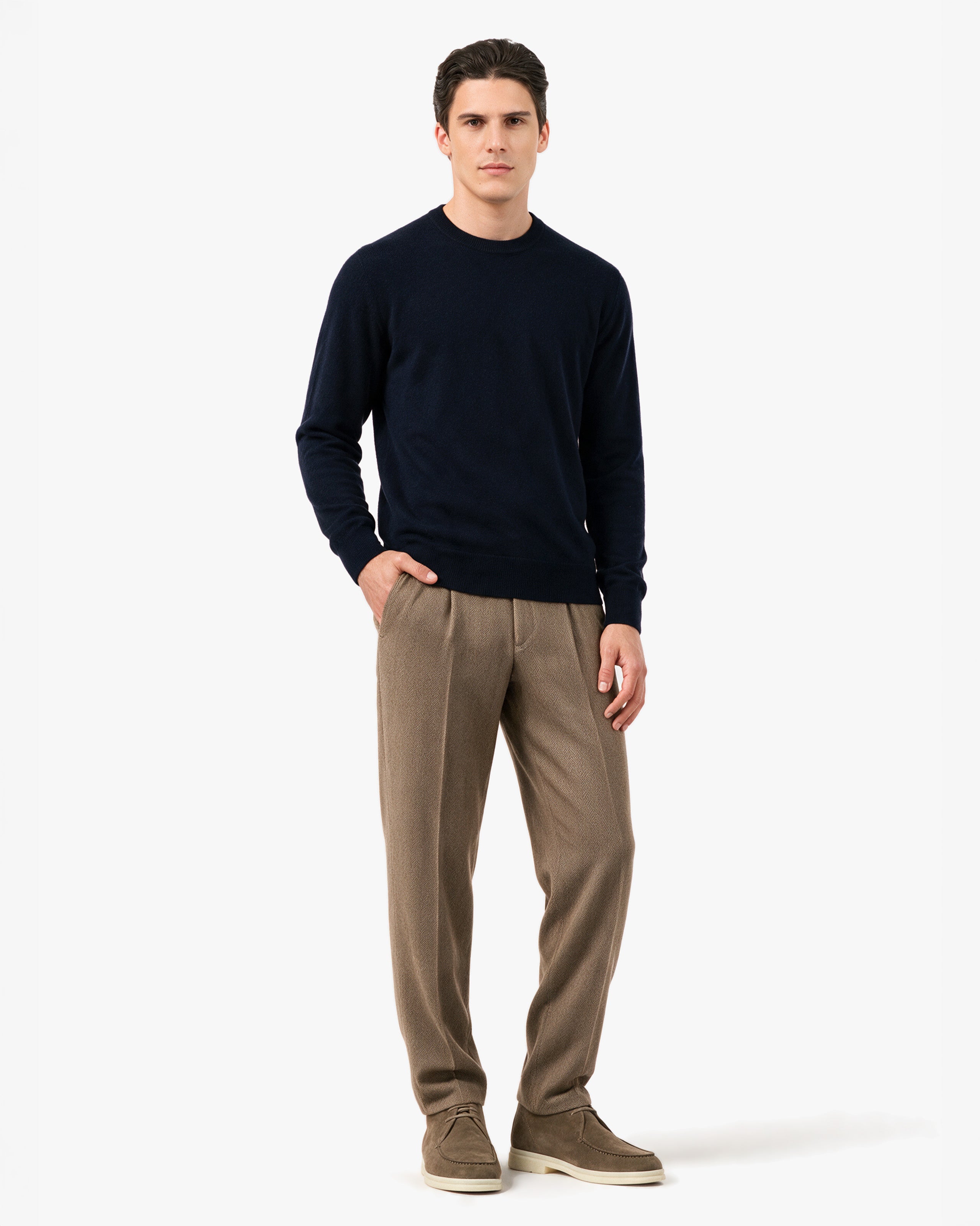Pull Col Rond Classic Prestige Homme · Bleu Nuit