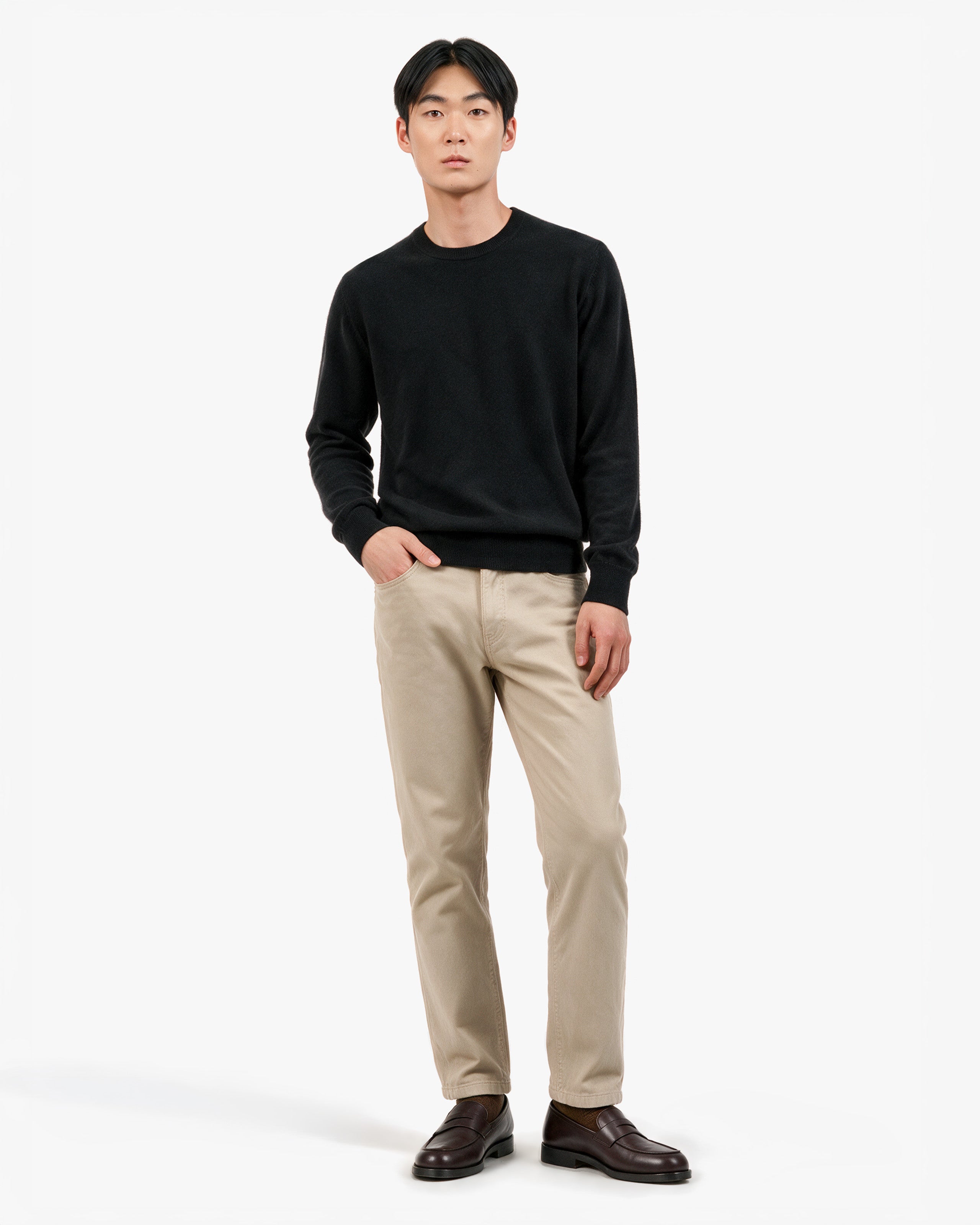 Pull Col Rond Classic Prestige Homme · Noir