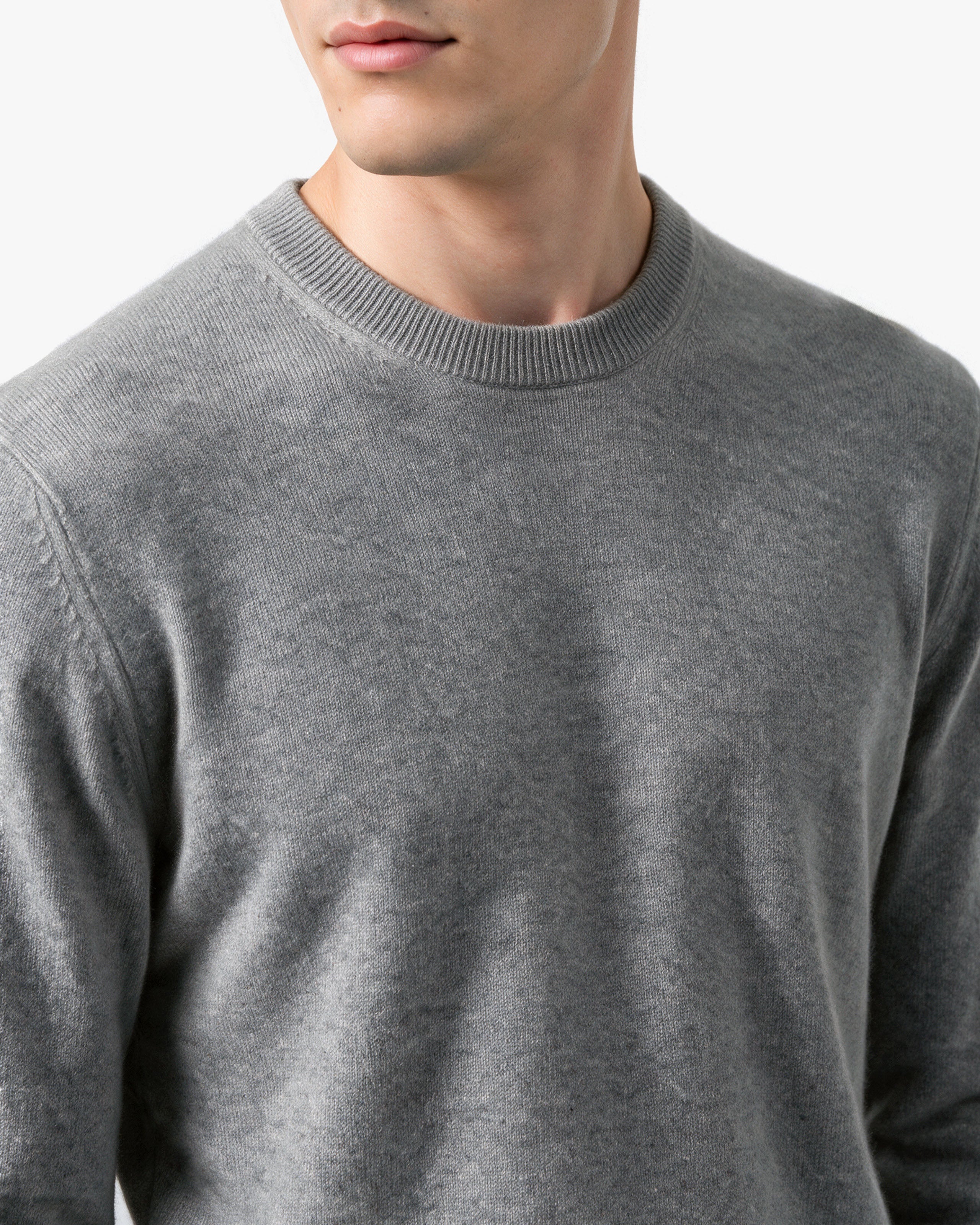 Pull Col Rond Classic Prestige Homme · Gris Moyen