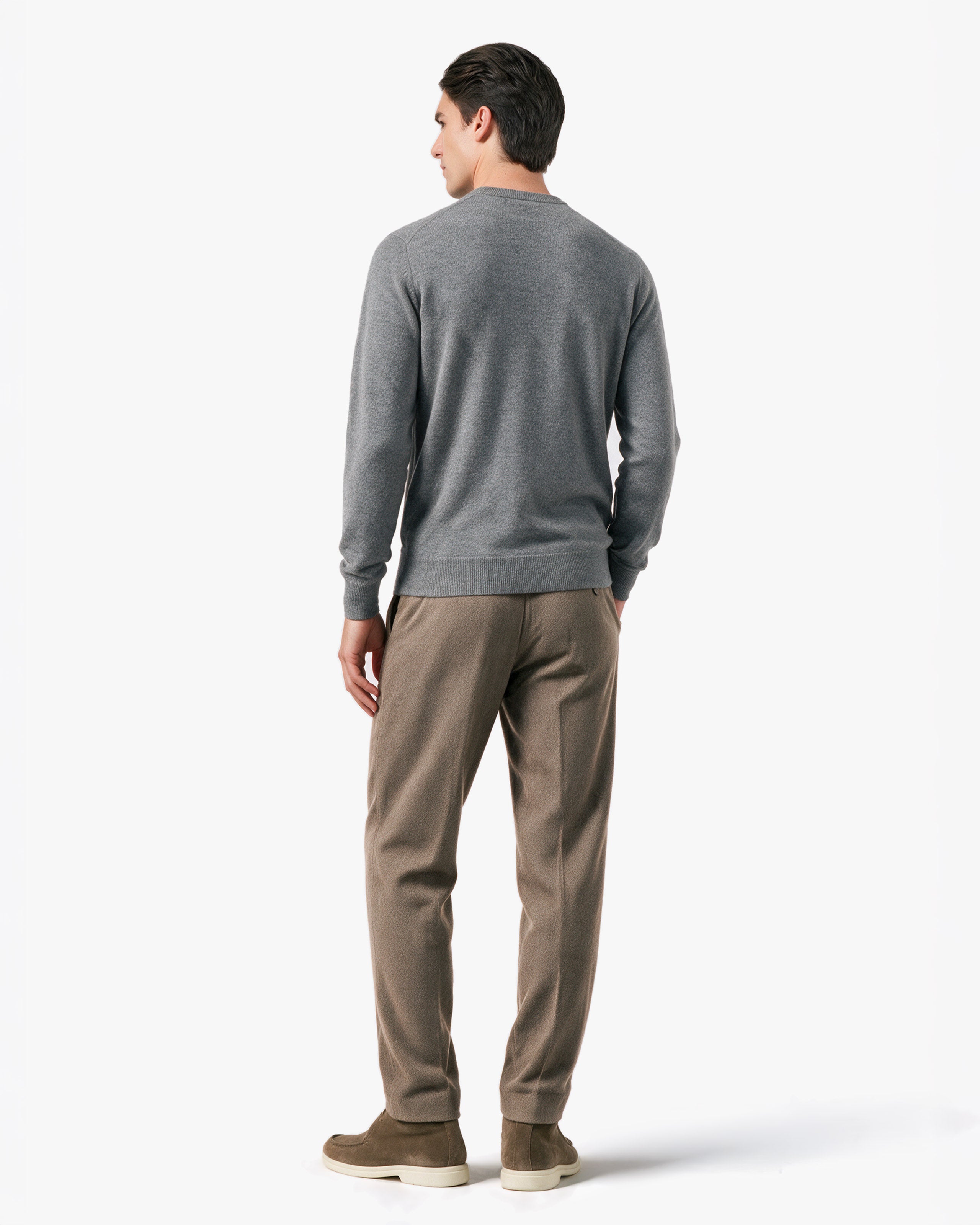 Pull Col Rond Classic Prestige Homme · Gris Moyen