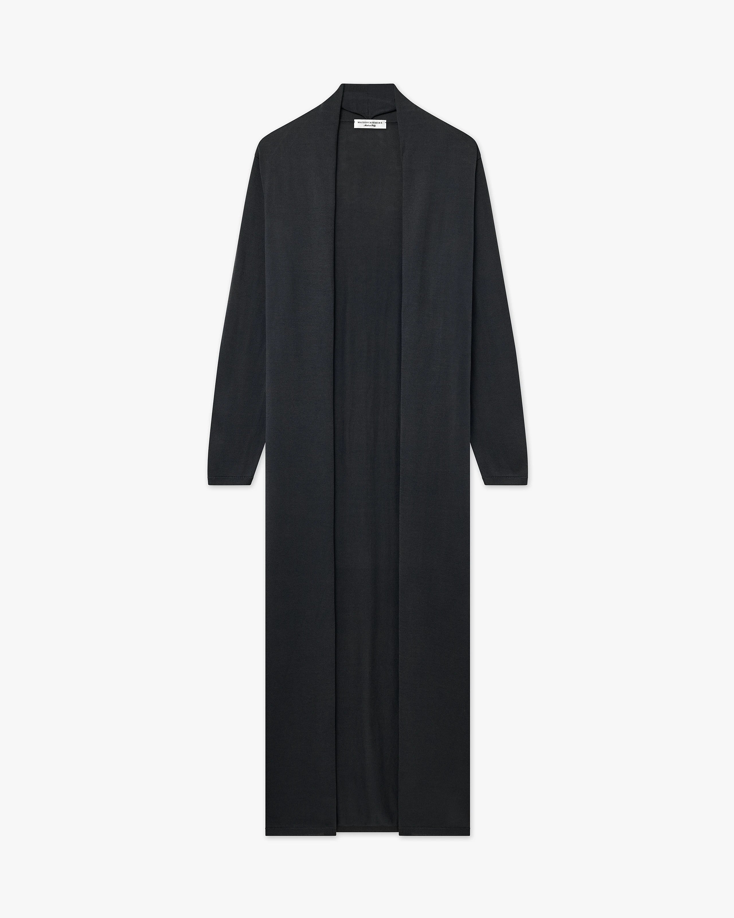 Oasi Long Cardigan - Black Cotone