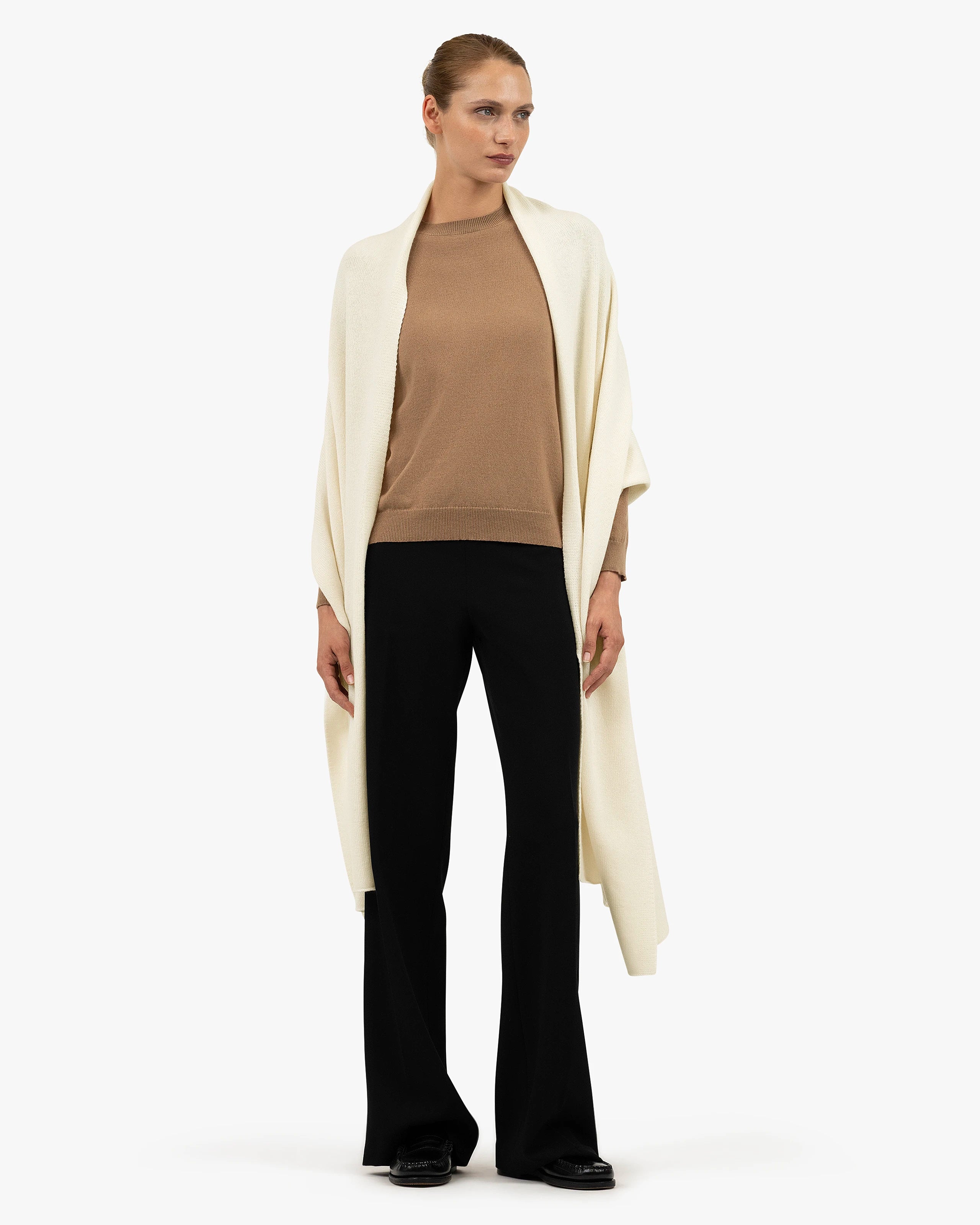 Courmayeur Maxi Wrap - White Cashmere