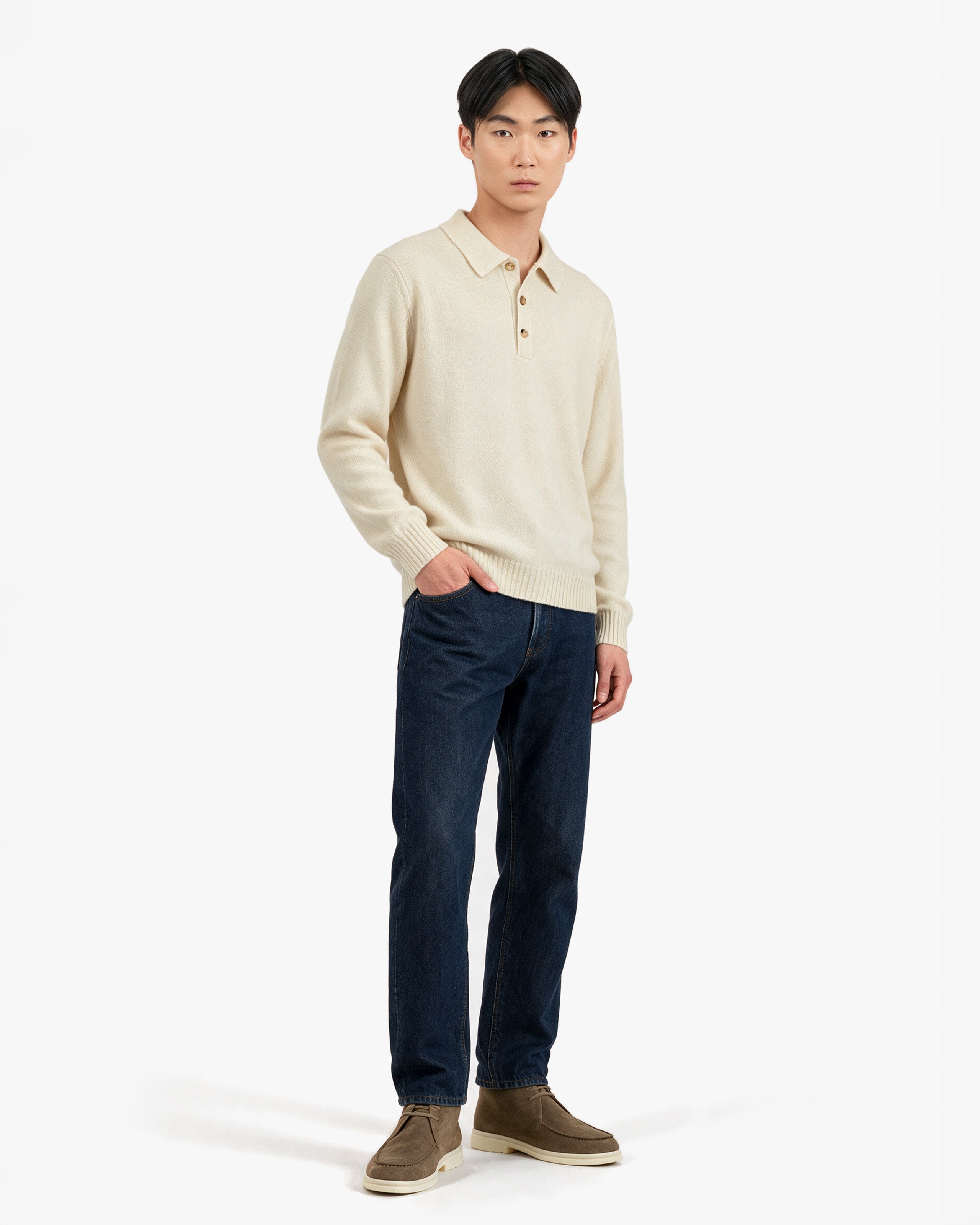 Pull Polo Faloria Homme · Écru