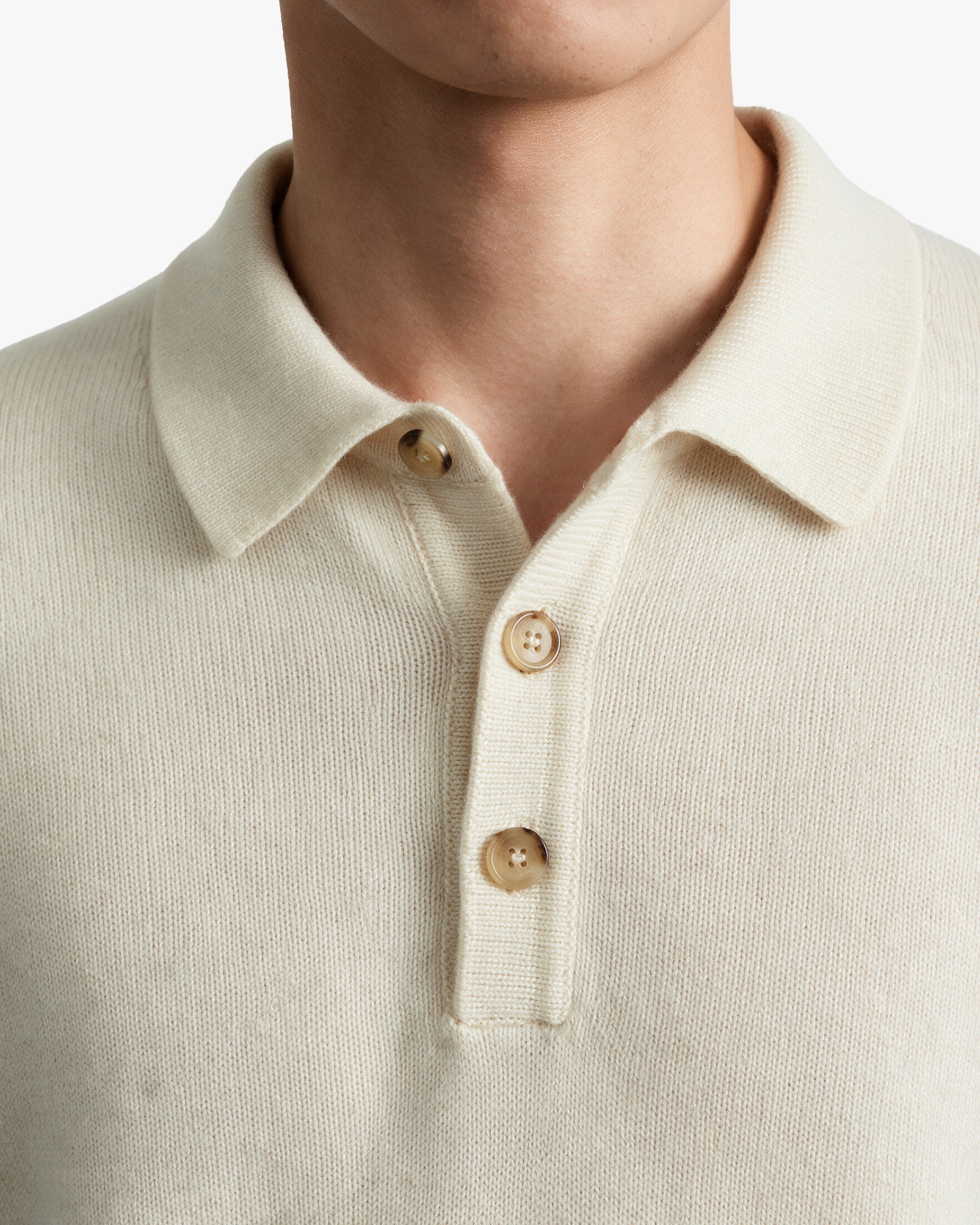 Pull Polo Faloria Homme · Écru