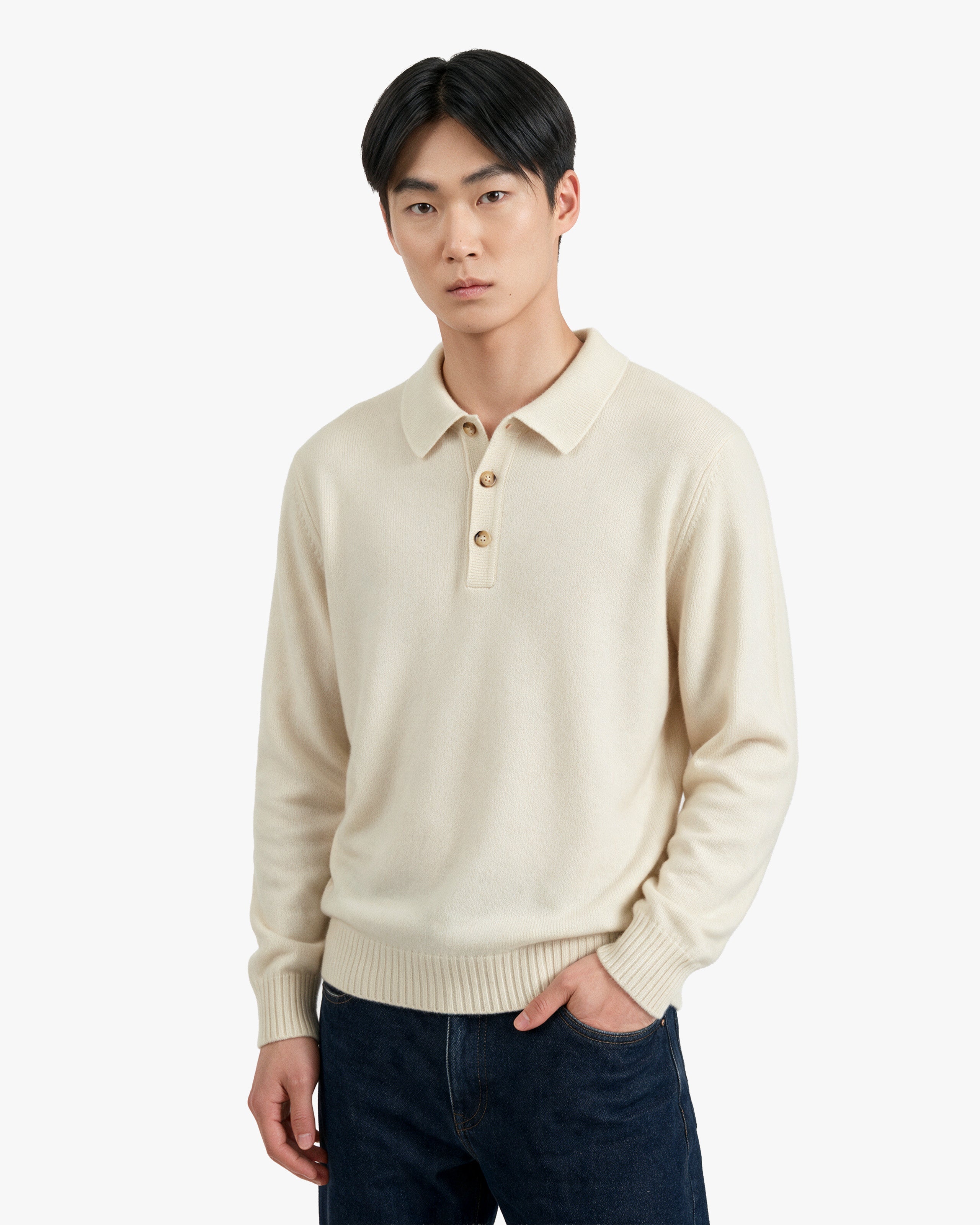 Pull Polo Faloria Homme · Écru