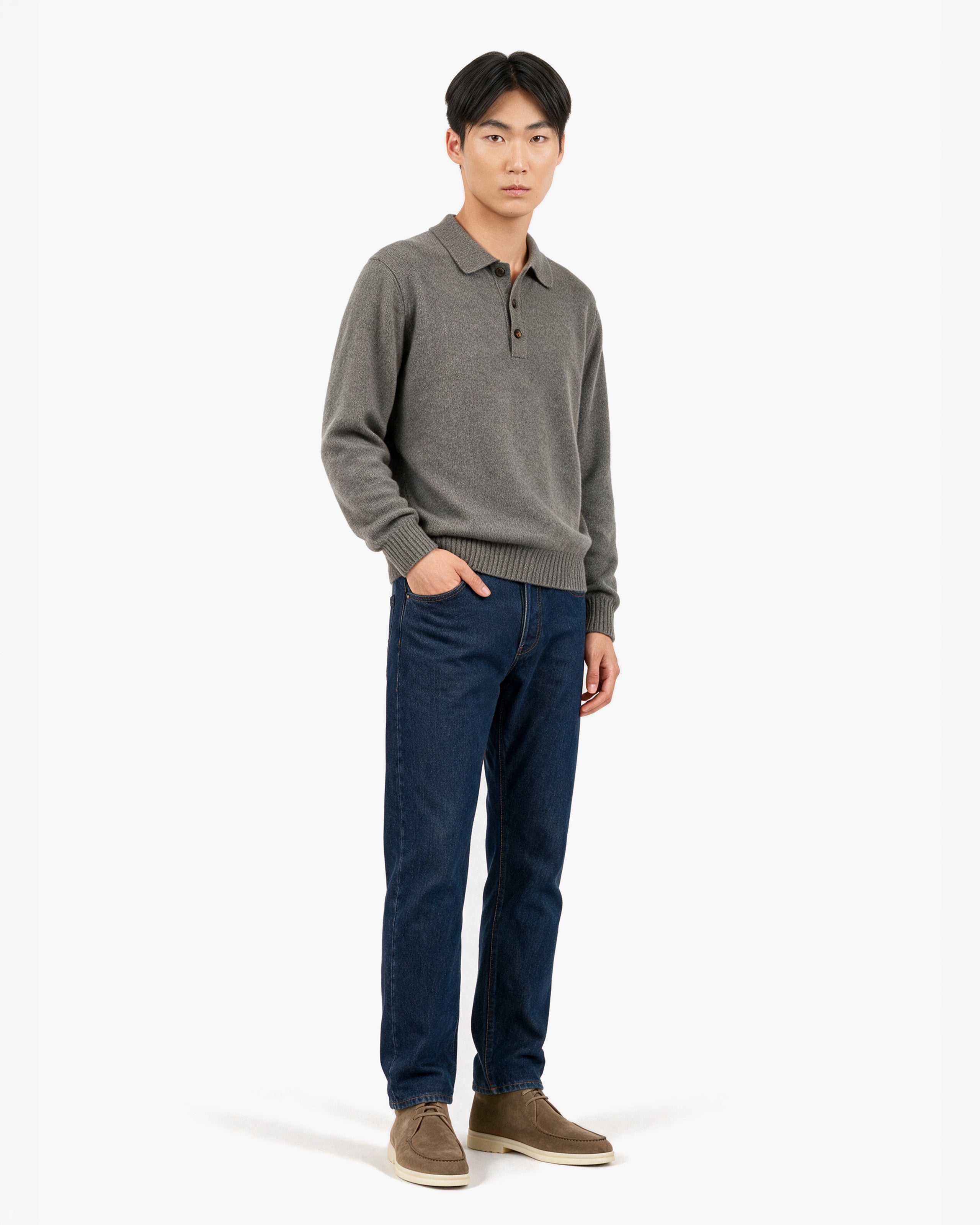 Men’s Faloria Polo Sweater · Grey