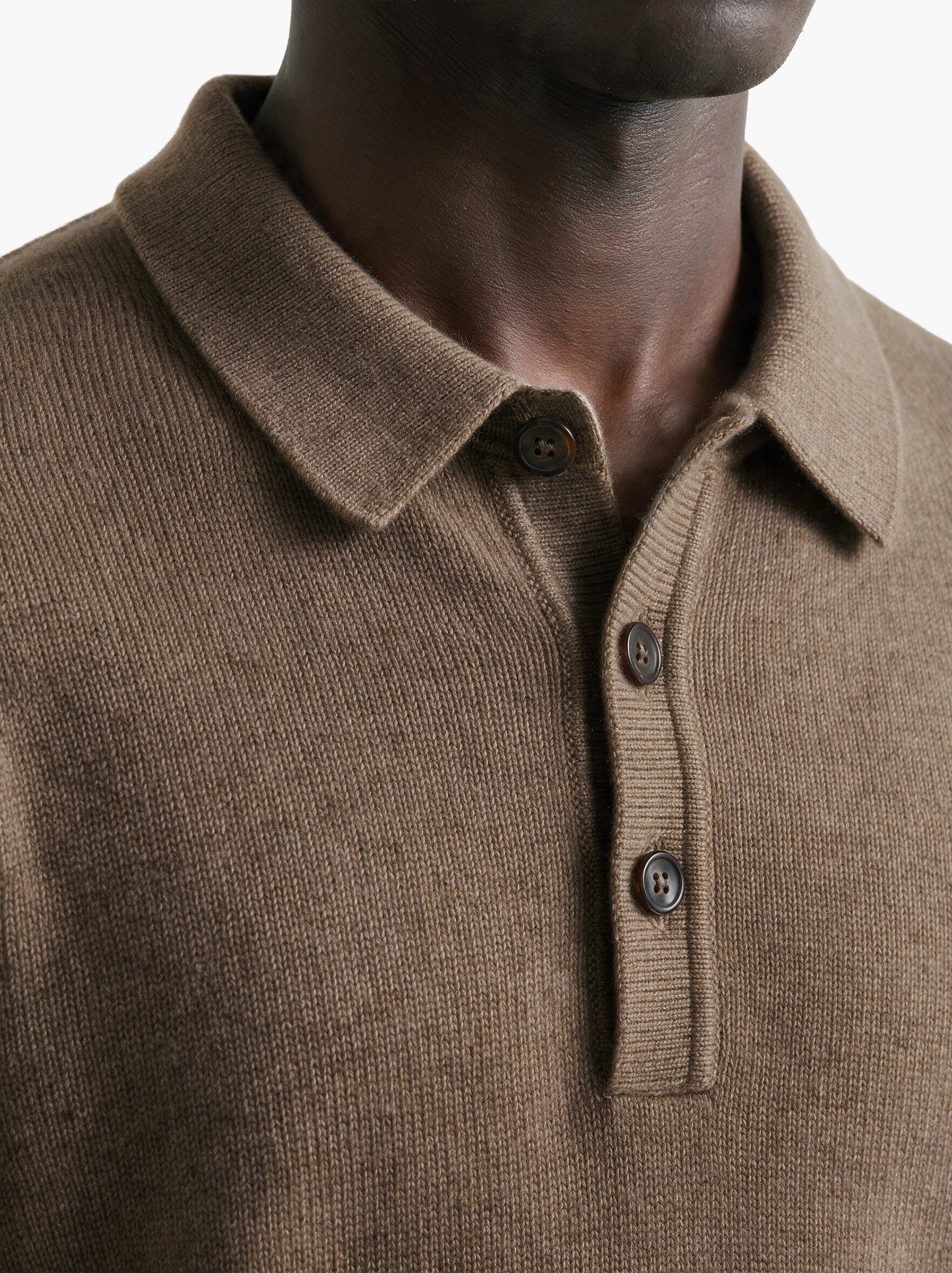 Pull Polo Faloria Cachemire Homme · Brun | MaisonCashmere