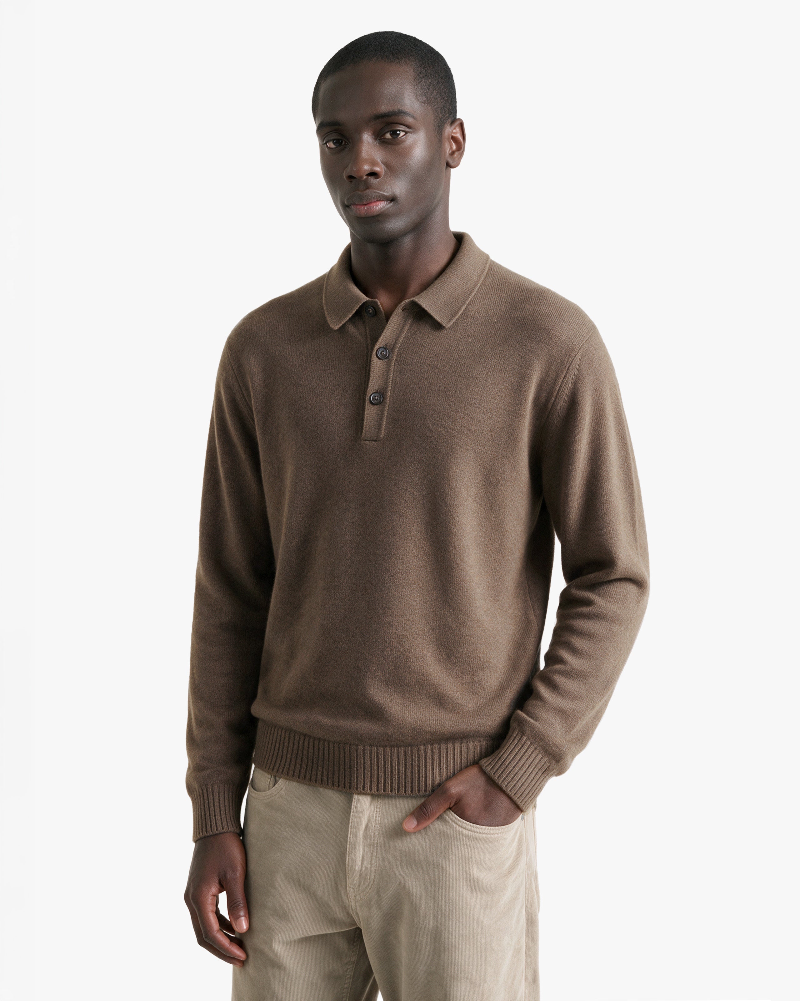 Pull Polo Faloria Homme · Brun