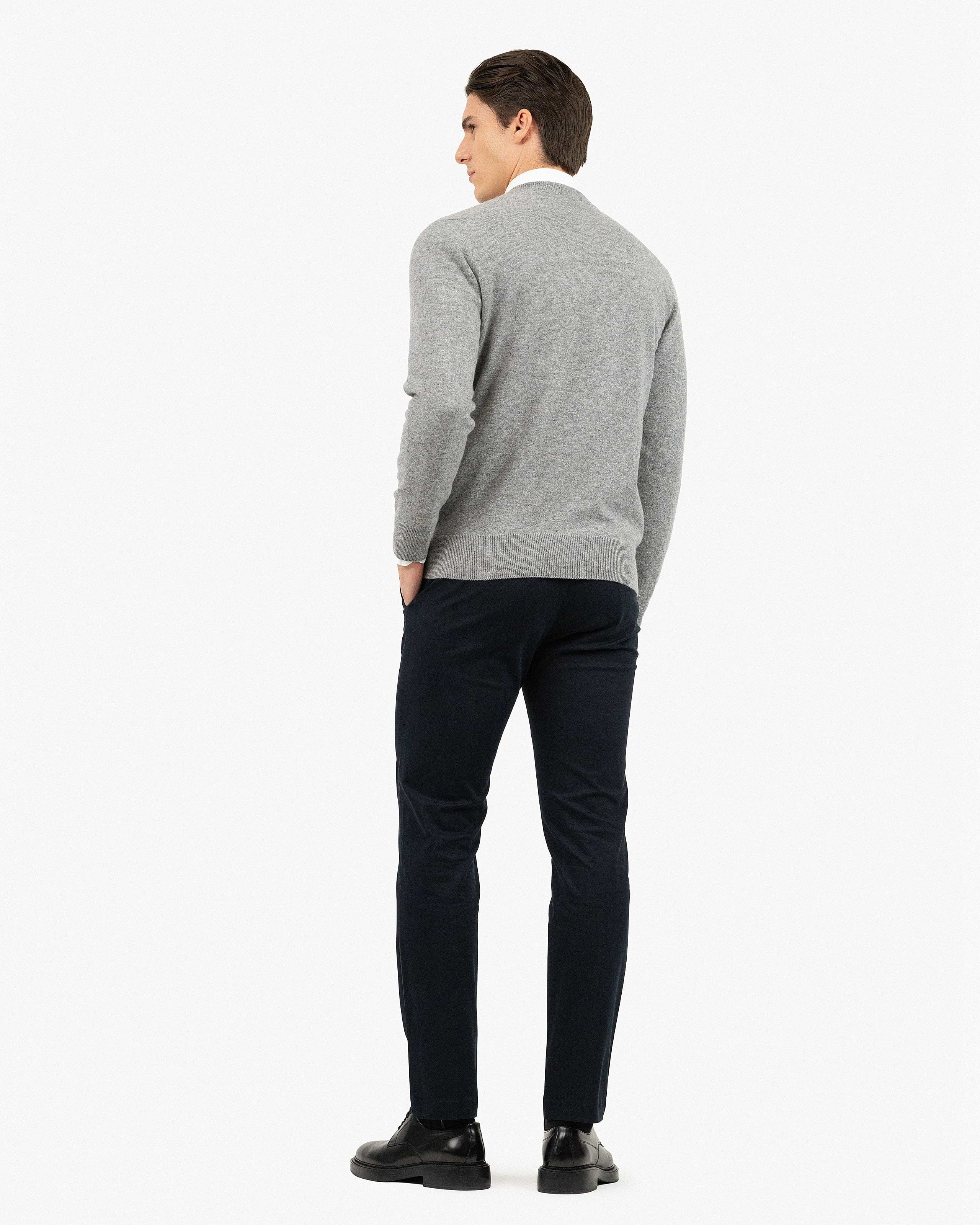 mens grey dress sweater Heather Grey Waffle Knit Quarter-Zip Sweater for Short Men
