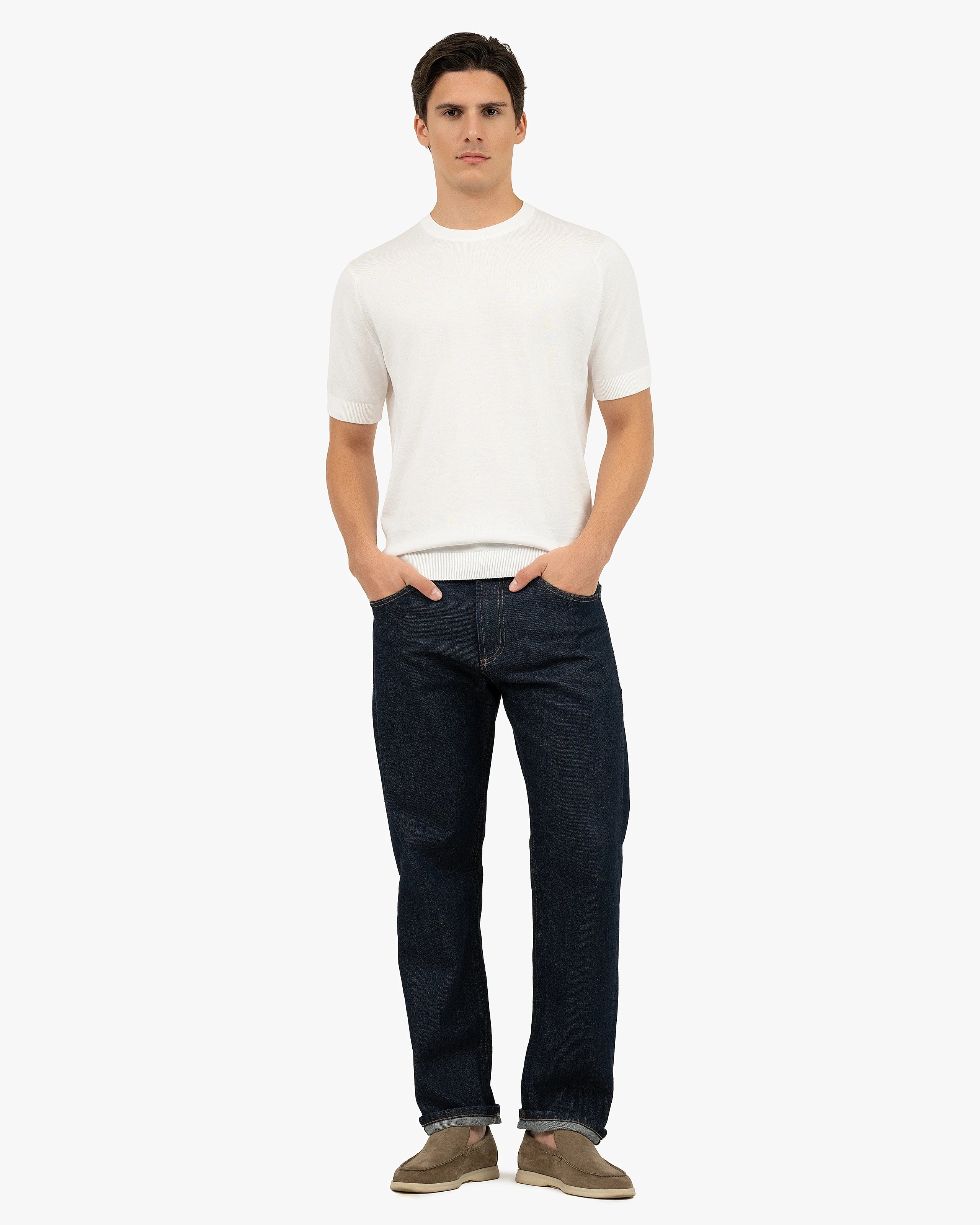 Men's Giza Tee - White Cotone