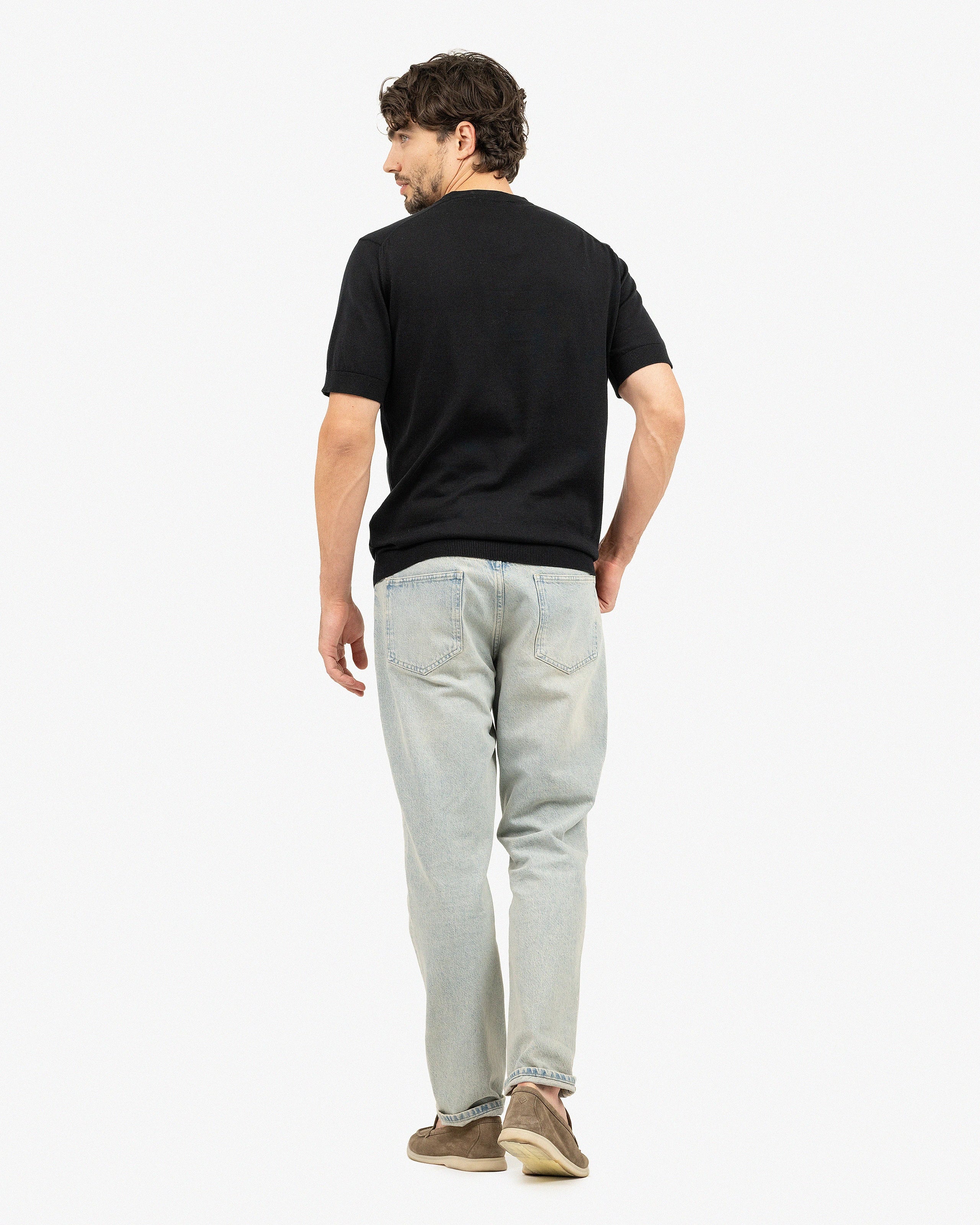 Men's Giza Tee - Black Cotone