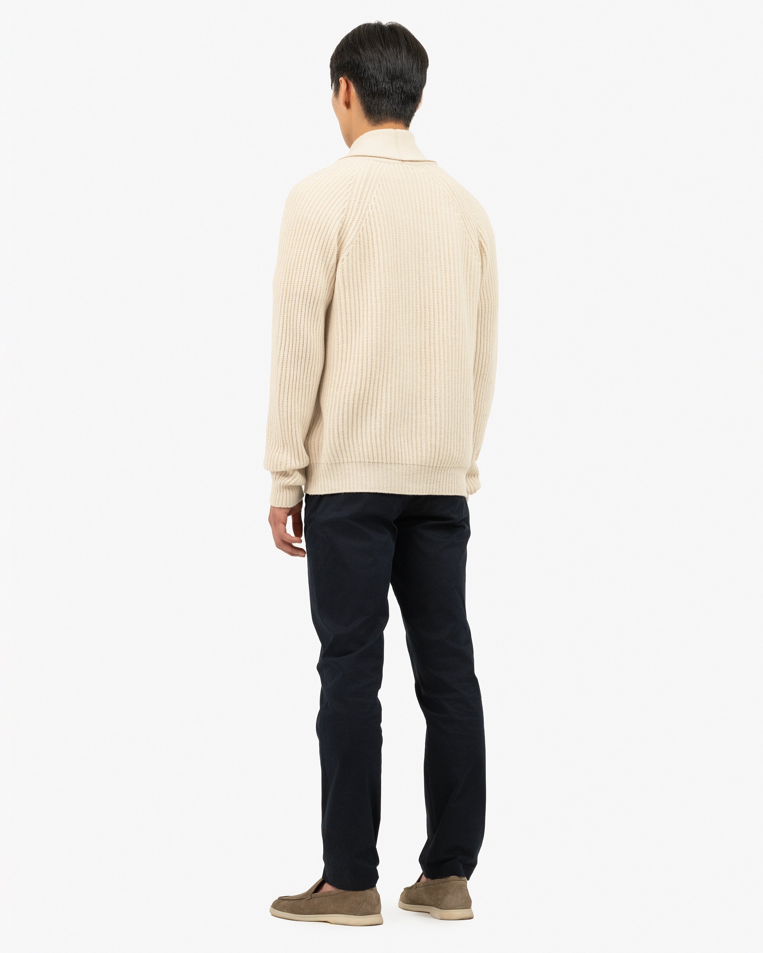 Men's Gleneagles Cardigan - Light Beige Cashmere