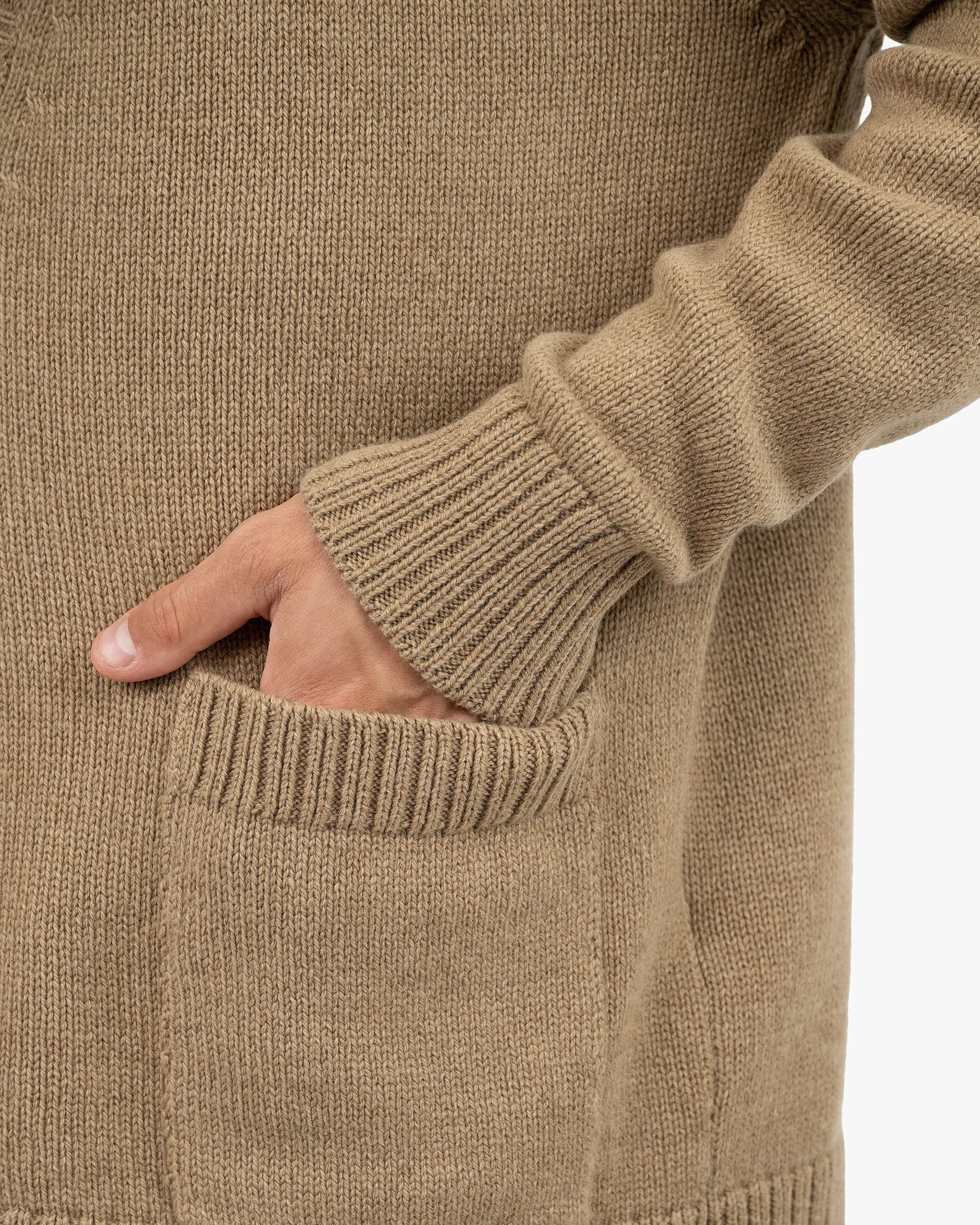 Men's Moritz Maxi Cardigan - Hazelnut Merino