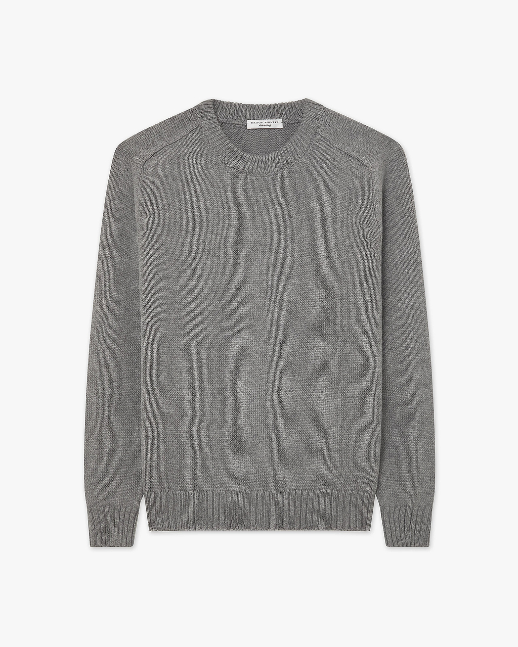 Men's Moritz Merino Crew Neck Sweater - Grey | MaisonCashmere