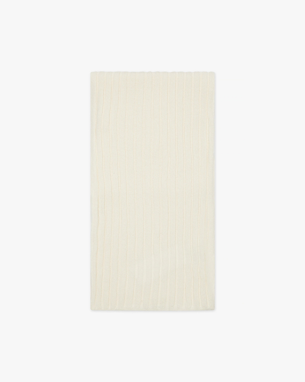 Ribbed Cashmere Scarf for Men - White | MaisonCashmere