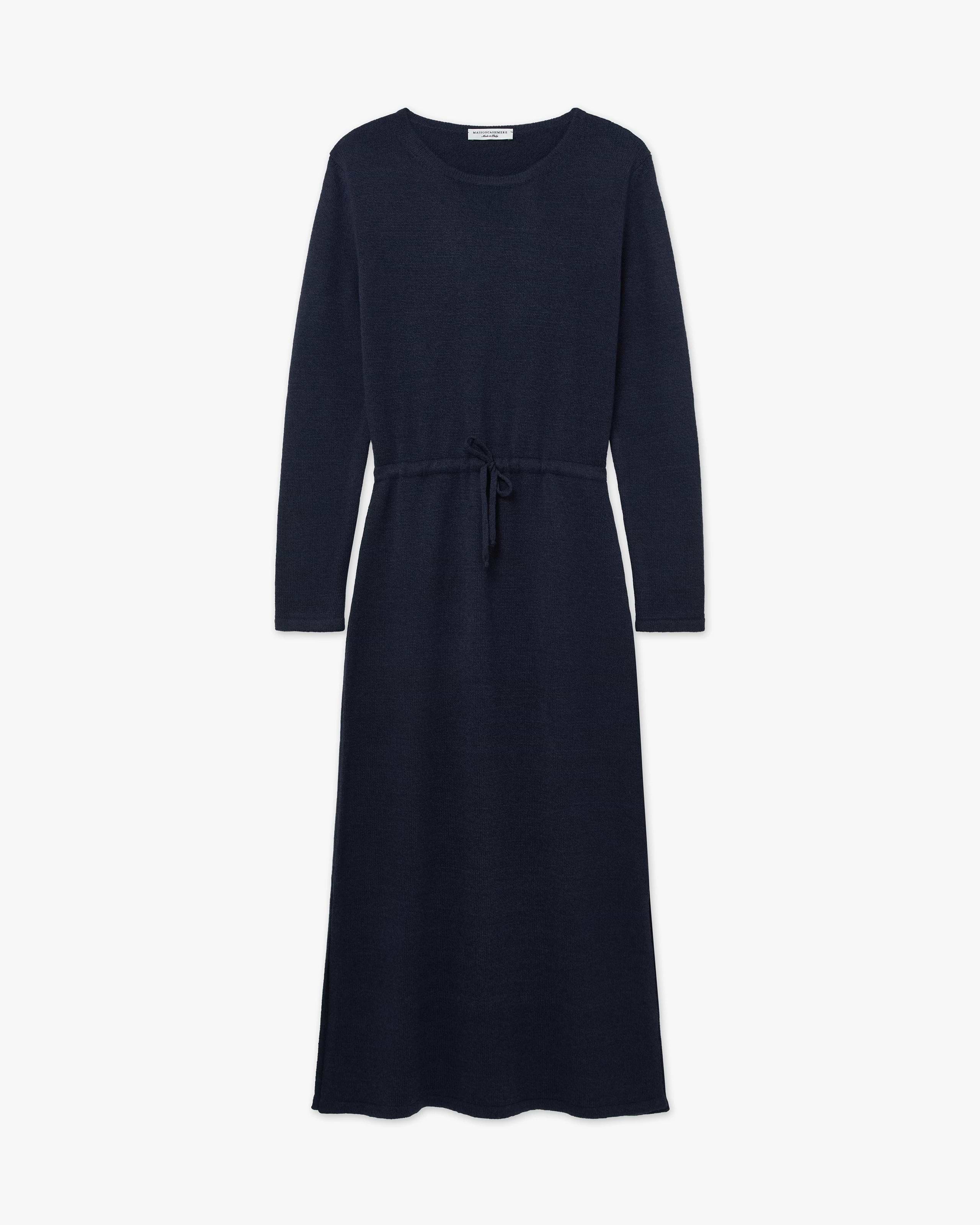 blue cashmere dress Winslow Navy-Blue Cashmere Sweater Dress for Tall Women