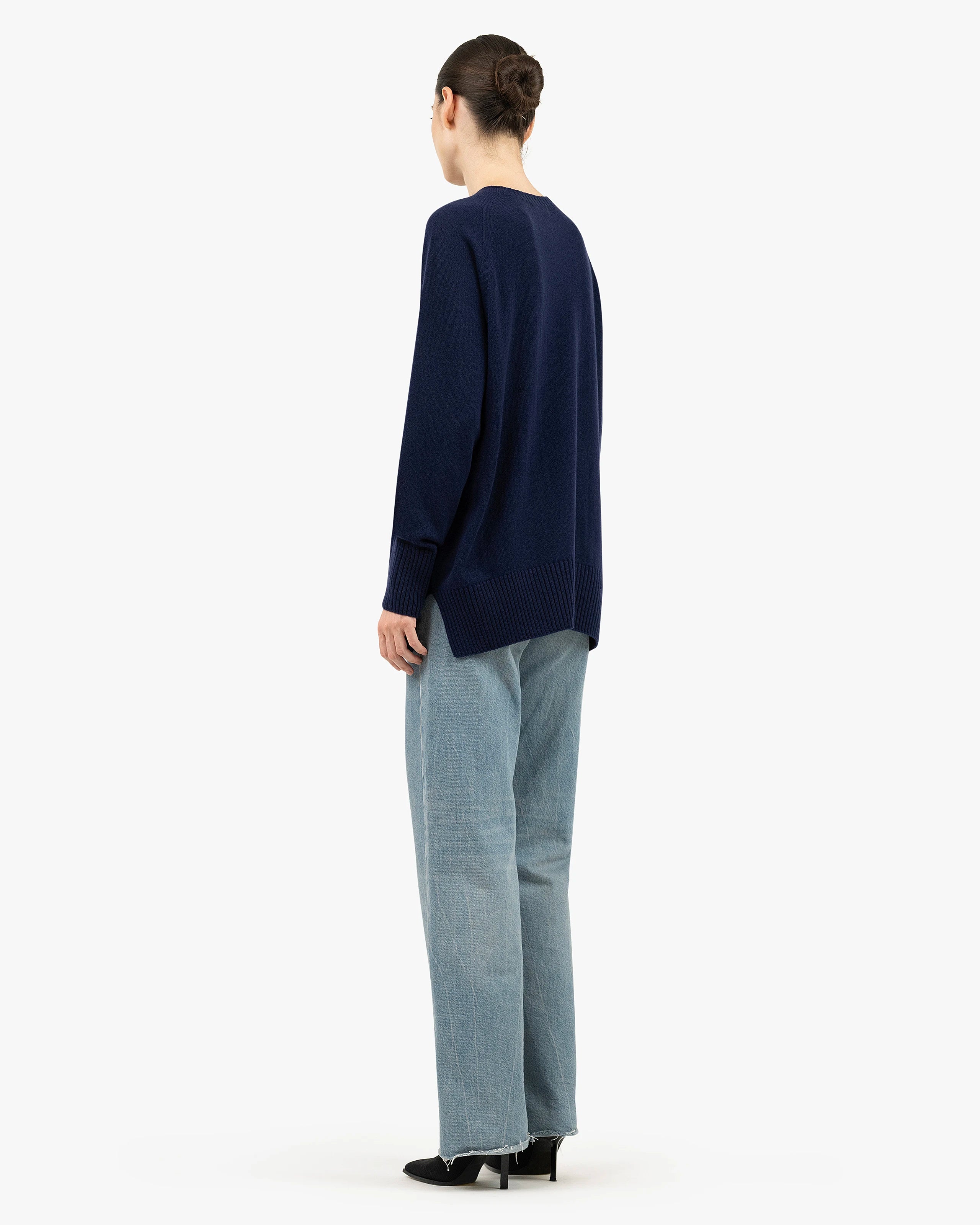 Mosel Maxi Boat Neck - Blue Cashmere
