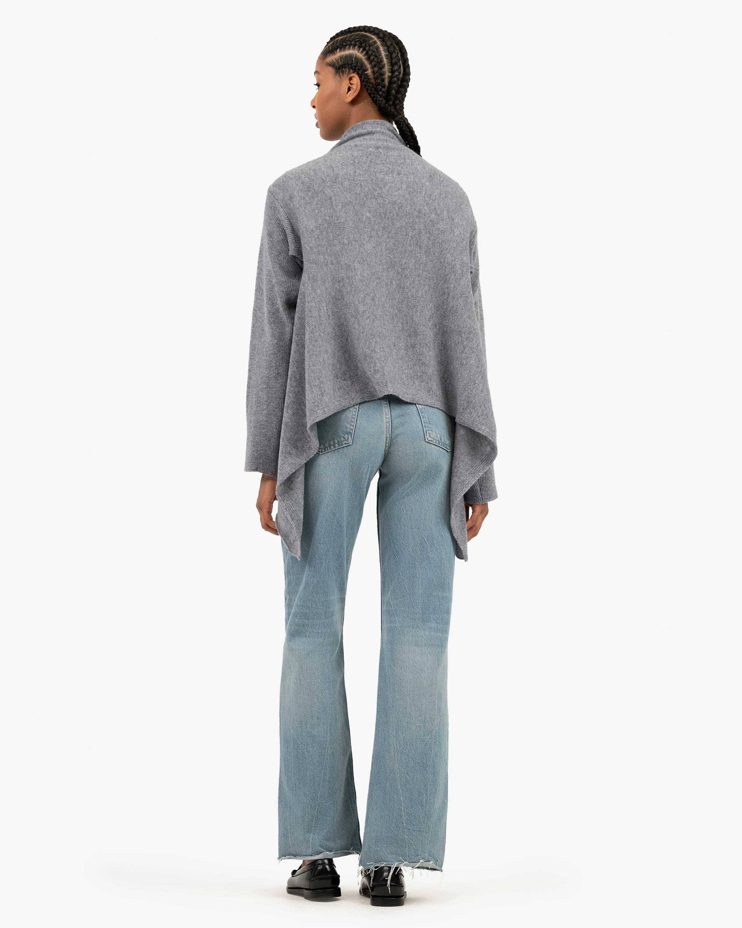 Ostuni Cardigan Wrap - Medium Grey Cashmere