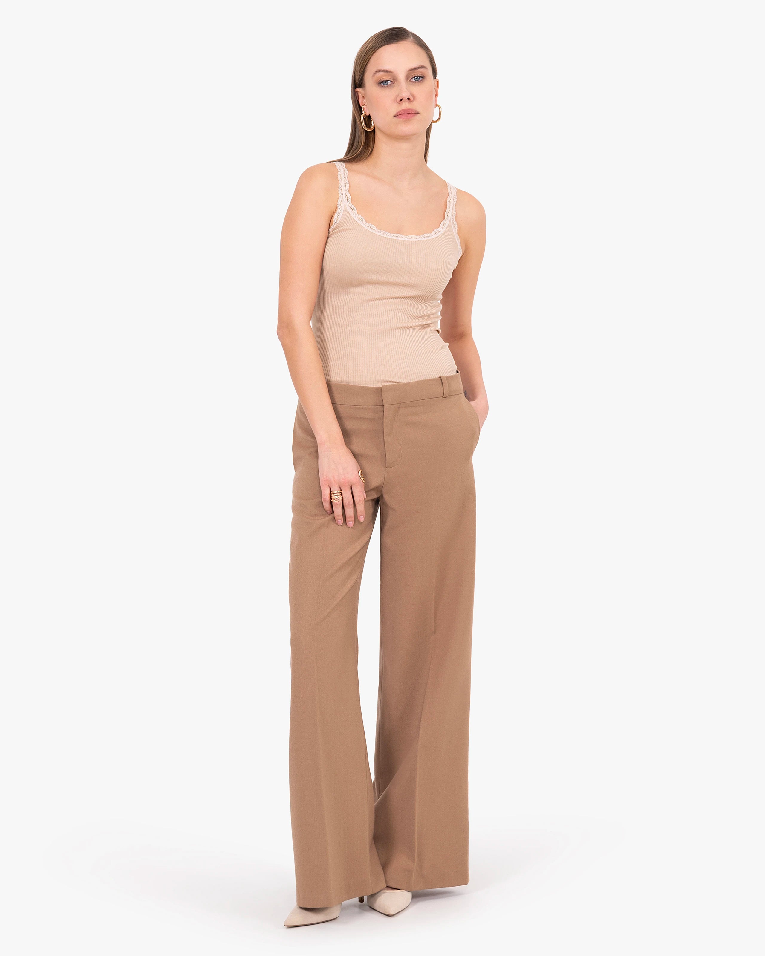 Pleated Lace Top - Blush Cotone / Seta