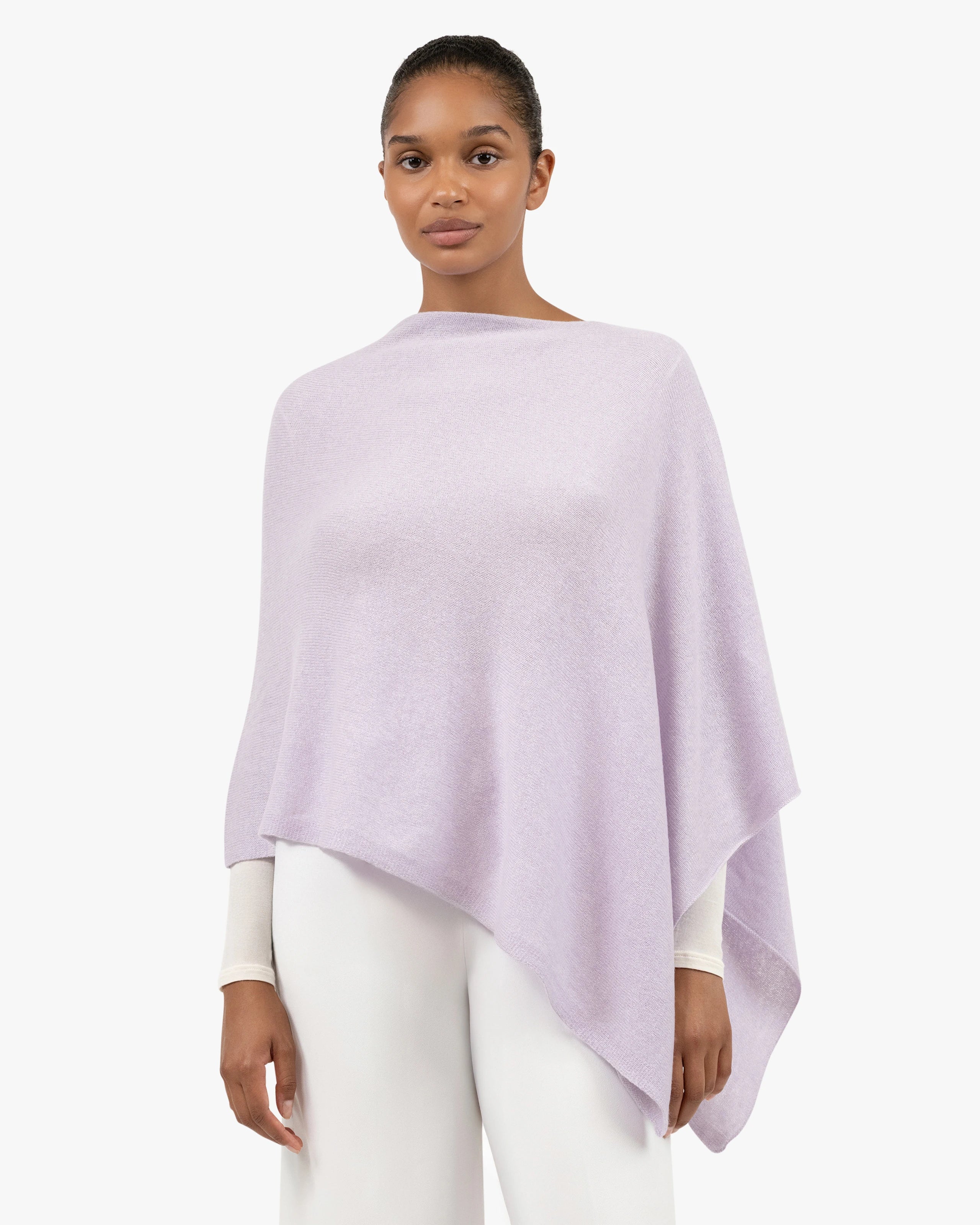 Essential Poncho - Lilac Cashmere