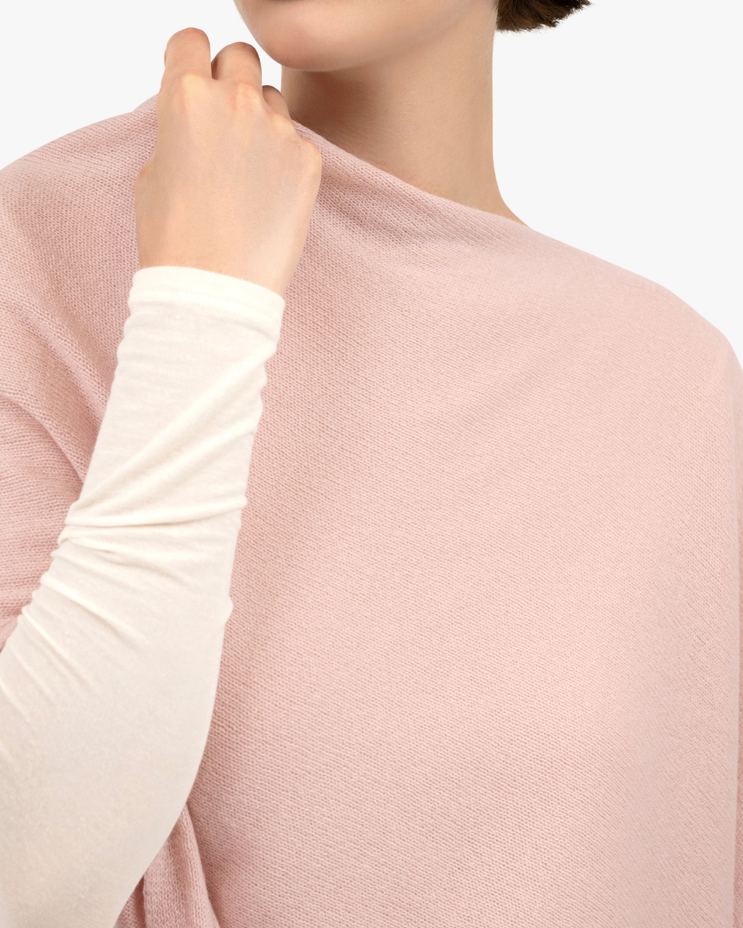 Essential Poncho - Rose Cashmere